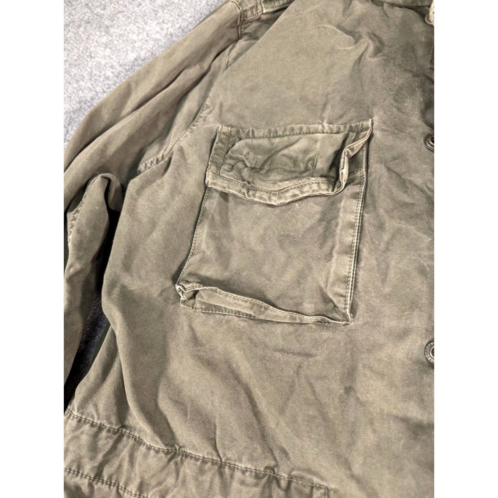 Gap VINTAGE Gap Military Jacket M65 Utility Men’s Size Large Army Zip Up Hood Size US L / EU 52-54 / 3 - 6 Thumbnail