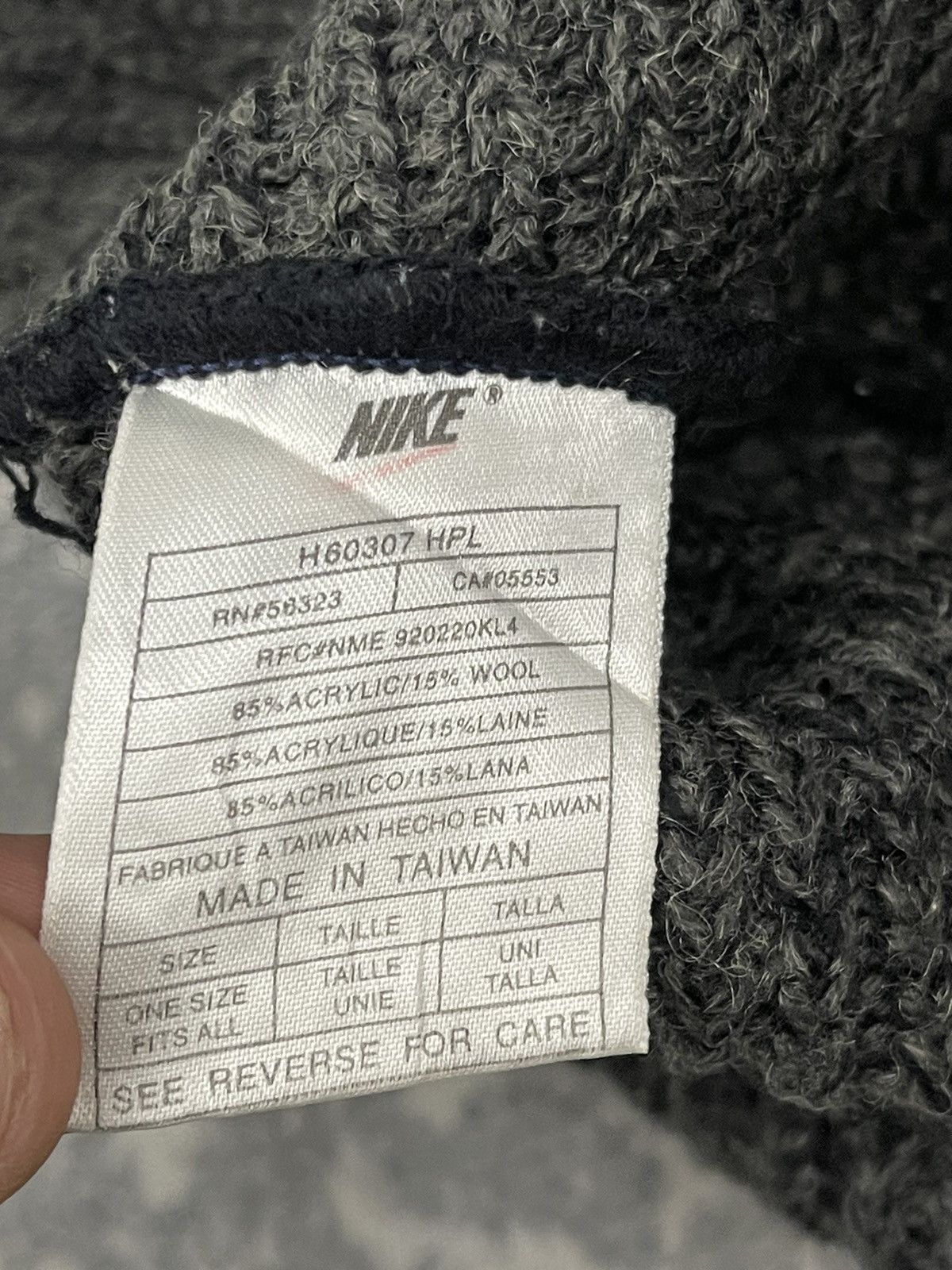Nike Vintage Nike Spellout Beanie Hats Size ONE SIZE - 6 Thumbnail