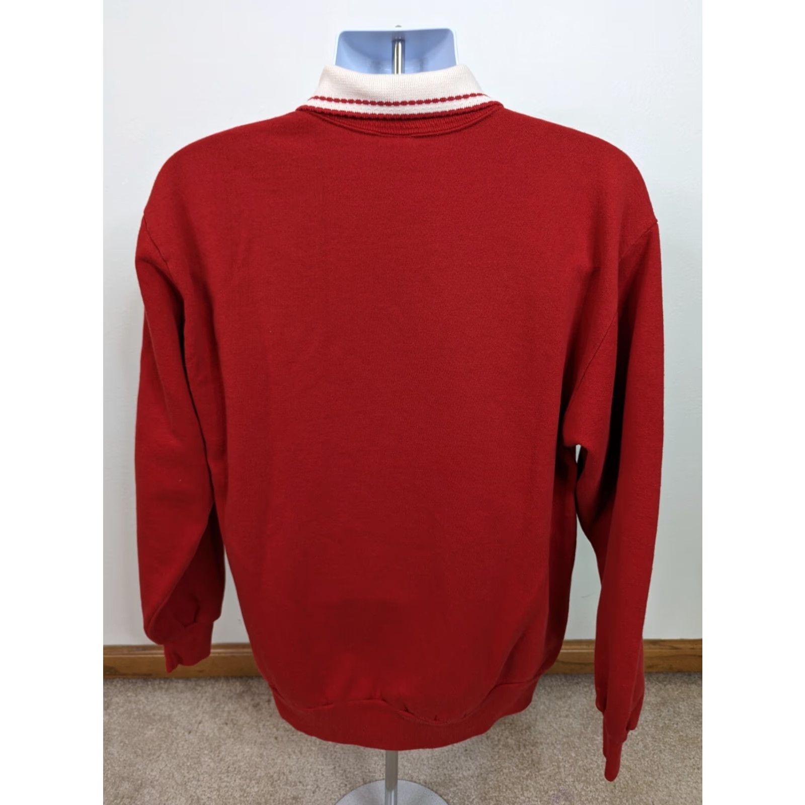 Hanes VINTAGE Hanes Sweatshirt Collared Golf Is For The Birdies Appliqué Red USA Adult Large Mens Size L / US 10 / IT 46 - 3 Thumbnail