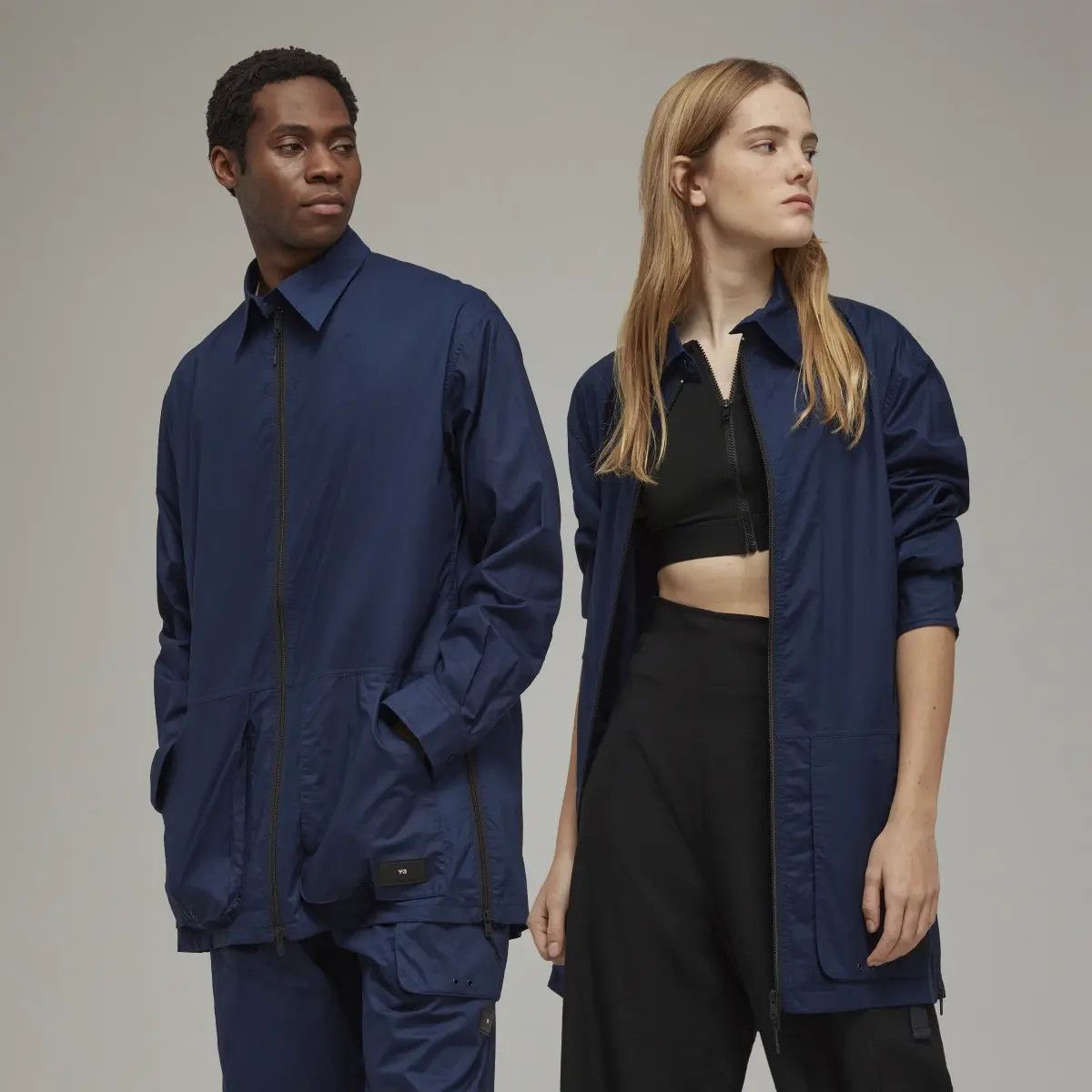 Adidas Y-3 Organic cotton ripstop overshirt jacket, navy S Size US S / EU 44-46 / 1 - 5 Thumbnail