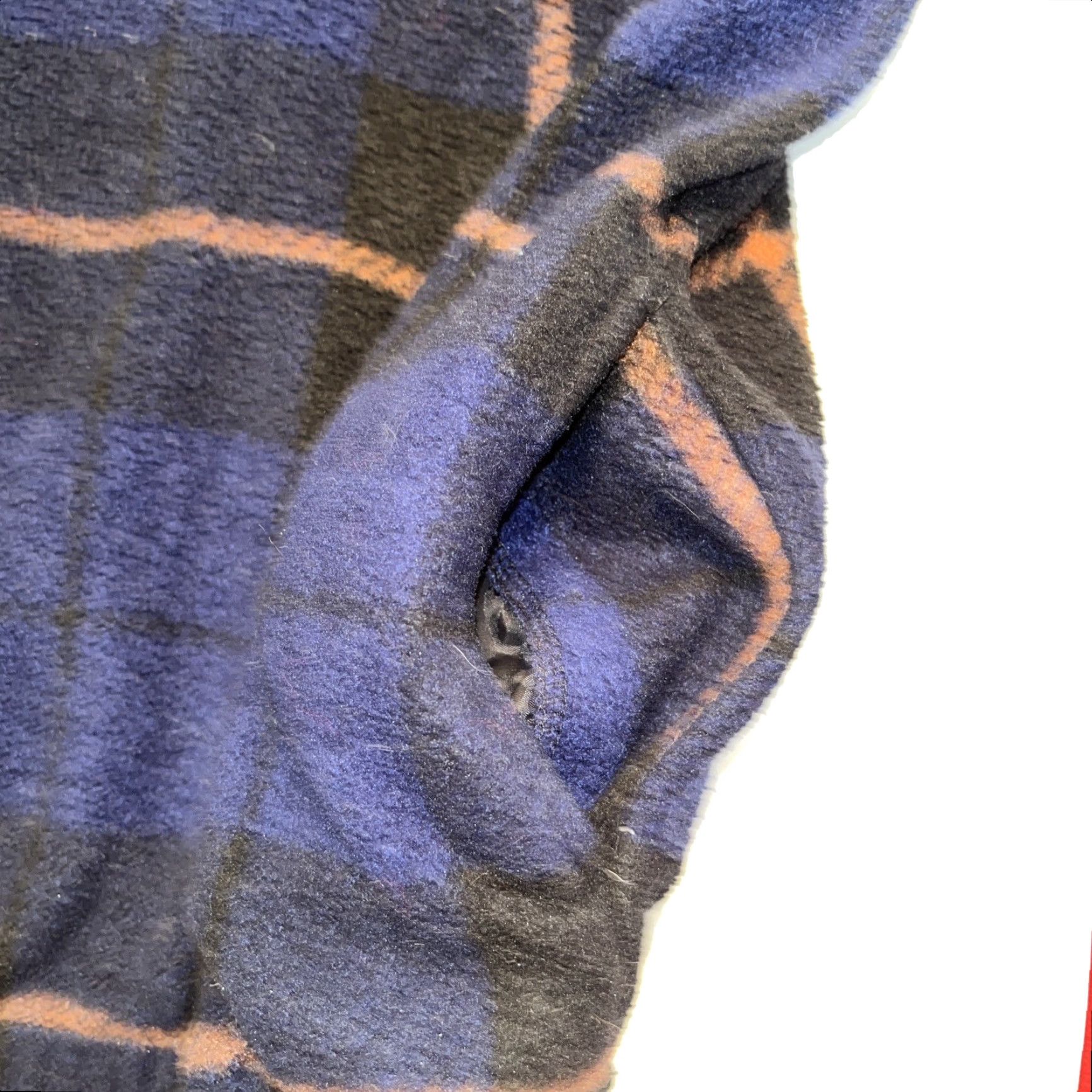 Vintage VINTAGE Blue Tan Plaid FLEECE Sweater Window Pane Mens L 1/4 Zip Pockets M.E. Sport Size US L / EU 52-54 / 3 - 5 Thumbnail