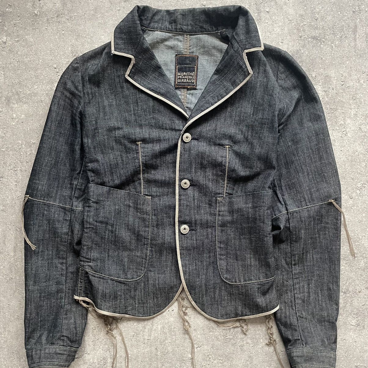 Marithe + Francois Girbaud Marithe Fracois Girbaud Avant Garde Vintage Denim Blazer Y2k Size S / US 4 / IT 40 - 2 Thumbnail
