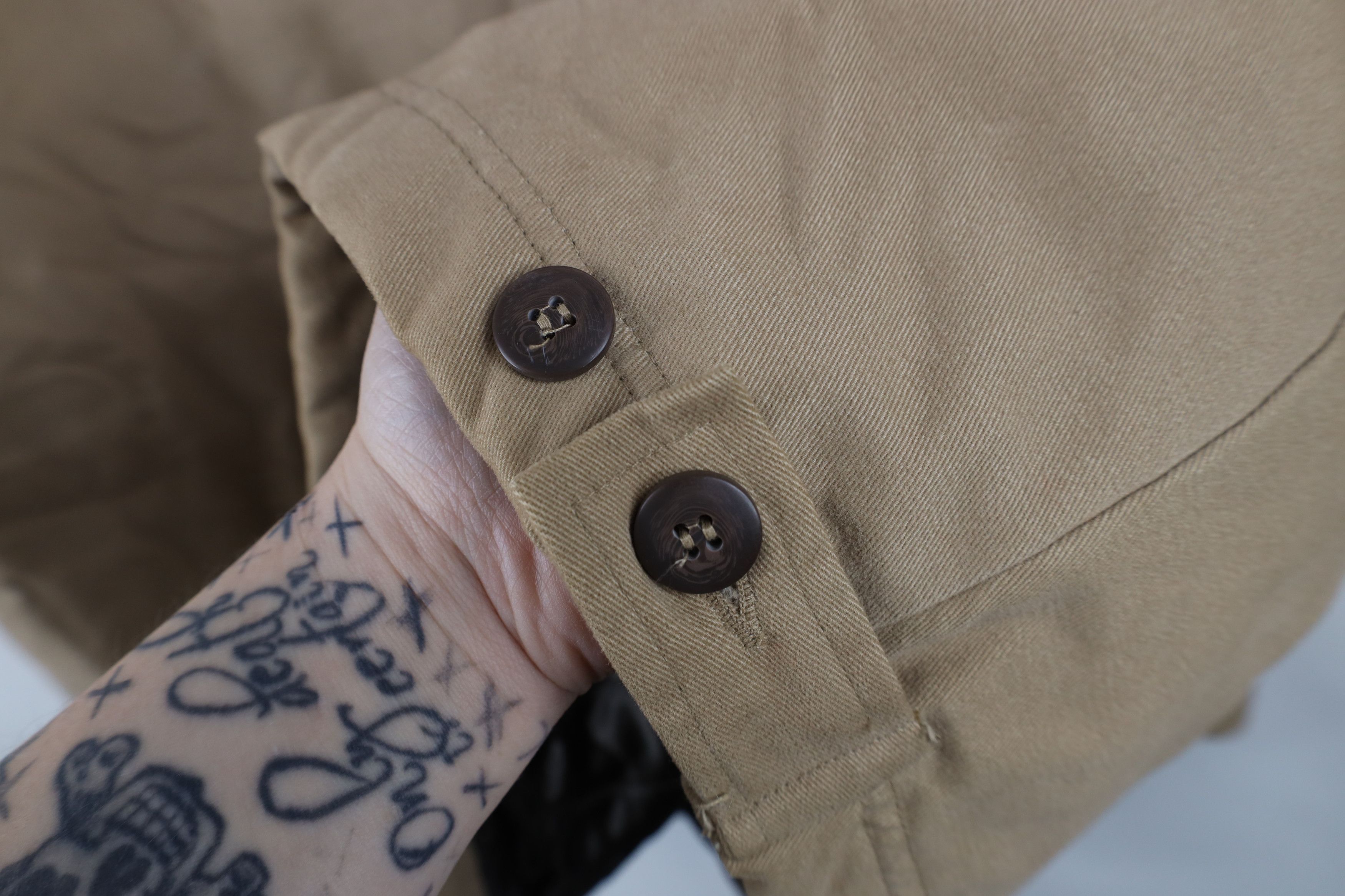 Vintage Vintage 90s Y2K Streetwear Suede Leather Collar Chore Jacket Size US L / EU 52-54 / 3 - 12 Thumbnail