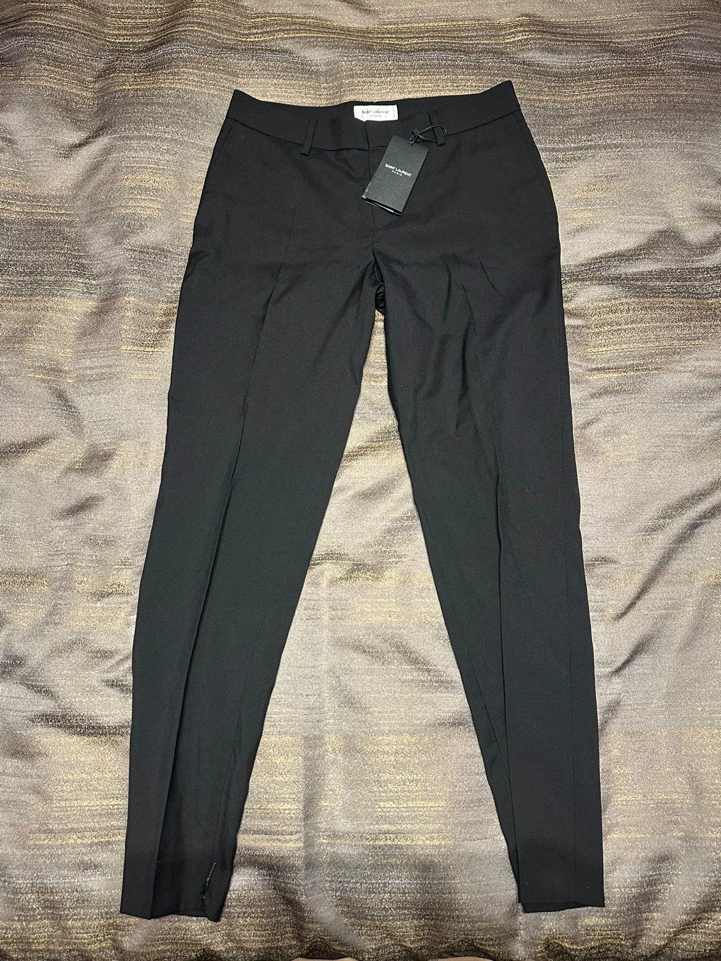 Saint Laurent Paris Saint Laurent Women's Black Trousers F36 Size 36" / US 14 / IT 50 - 1 Thumbnail