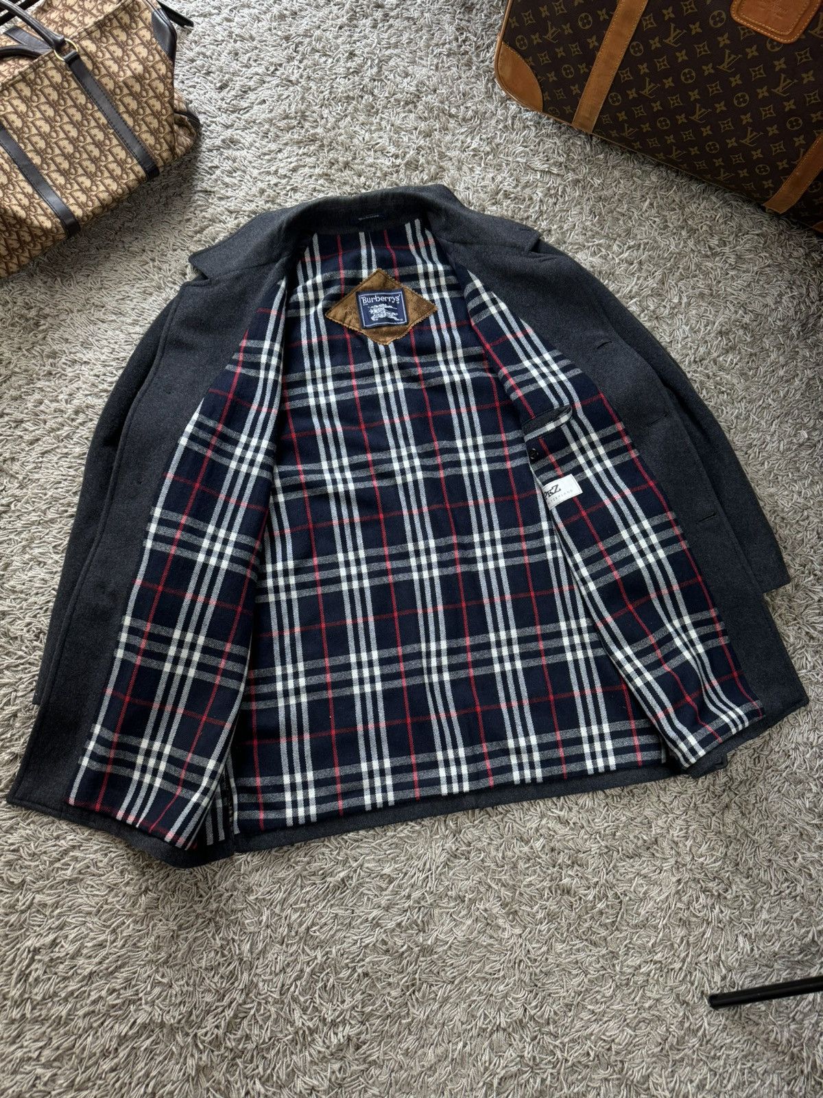 Burberry × Vintage Vintage wool jacket Burberry Nova Check original luxury item Size US XL / EU 56 / 4 - 2 Thumbnail