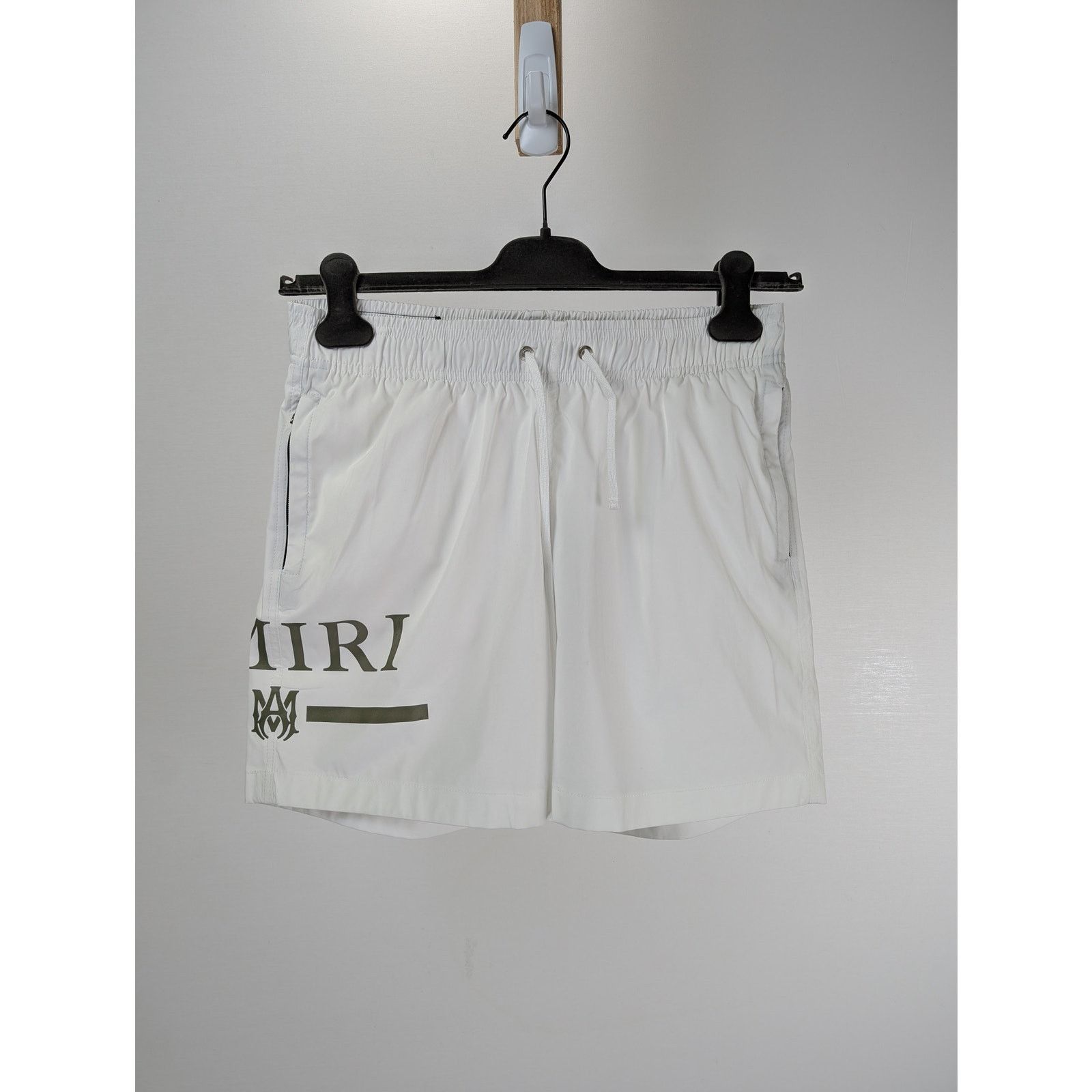 Amiri o1rshd1 MA Bar Logo Swimtrunk Trunk Shorts in White Size US 30 / EU 46 - 1 Thumbnail