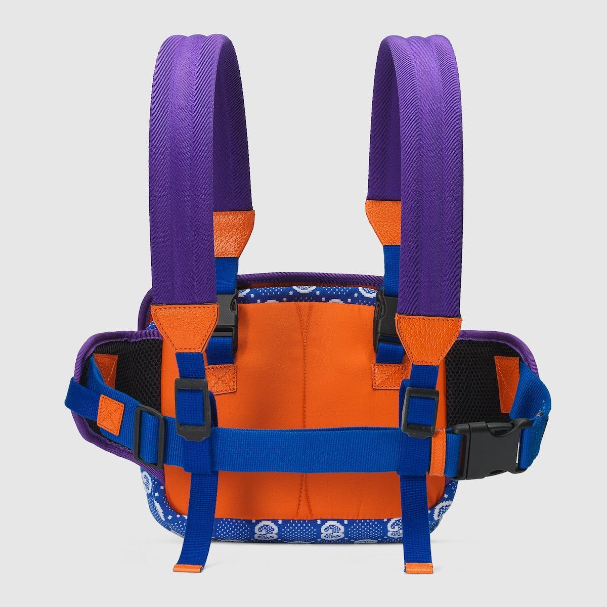 Gucci Gucci Nylon Backpack Ripstop GG Allover Blue Orange Size ONE SIZE - 14 Thumbnail
