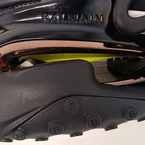 Balmain Balmain Men's Unicorn Blk/Neon Low Chunky Sneakers - EU46 Size US 13 / EU 46 - 10 Thumbnail