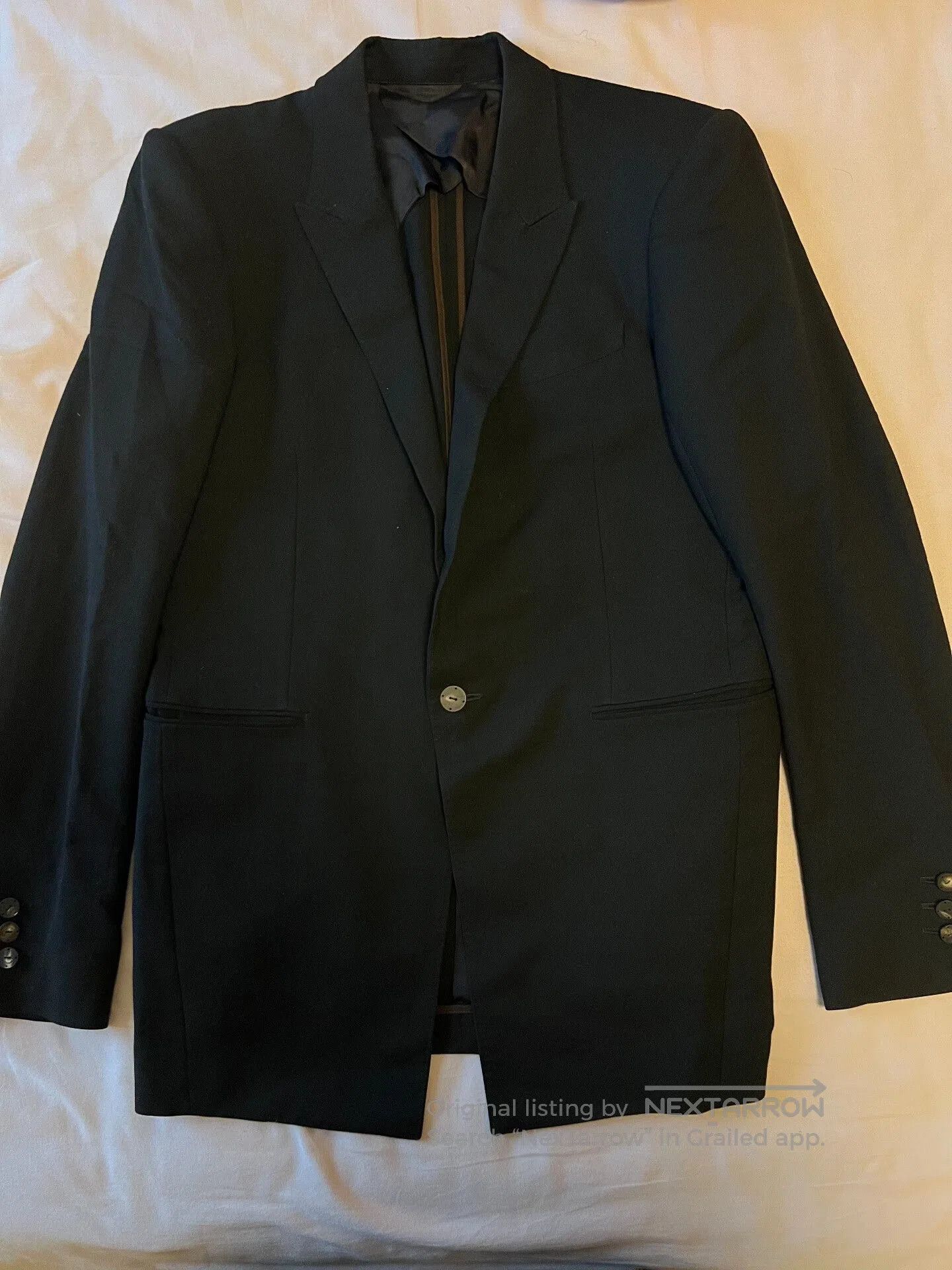 Devoa Classic Black Wool Suit Jacket. Size US L / EU 52-54 / 3 - 3 Thumbnail