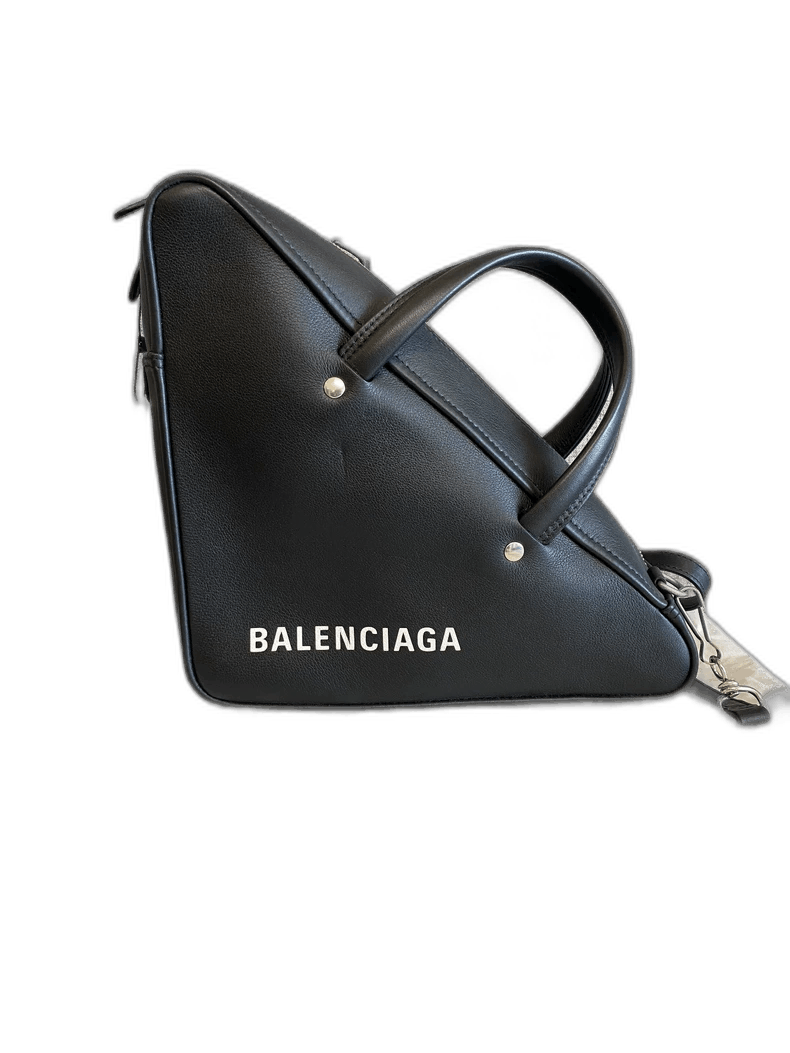Balenciaga Triangle Leather Handbag with Logo-2506