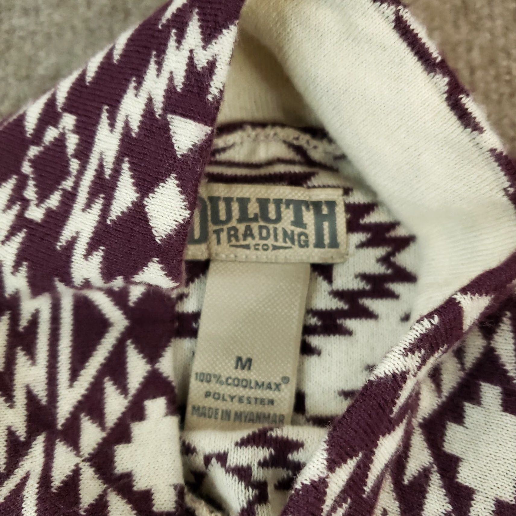 Vintage Duluth Sweater Women M Purple Aztec Mock Neck Long Sleeve Size M / US 6-8 / IT 42-44 - 5 Thumbnail