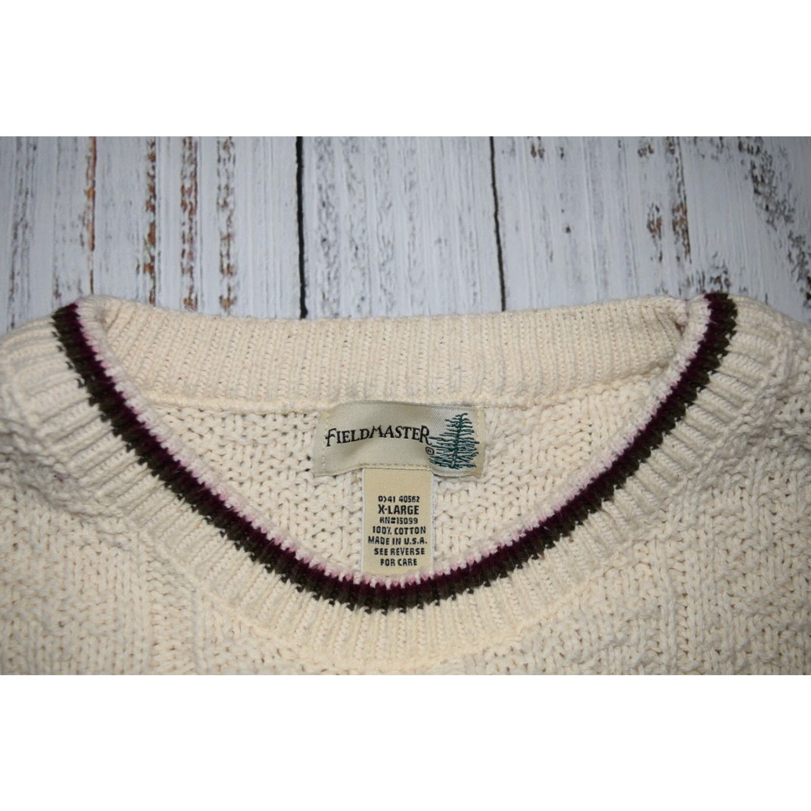 Vintage VINTAGE FIELDMASTER SWEATER PULLOVER EMBROIDERED DUCK MALLARD PAIR XL USA MADE Shirt Mens XL Ivory 1980s Hunting Embroidery Size US XL / EU 56 / 4 - 5 Thumbnail