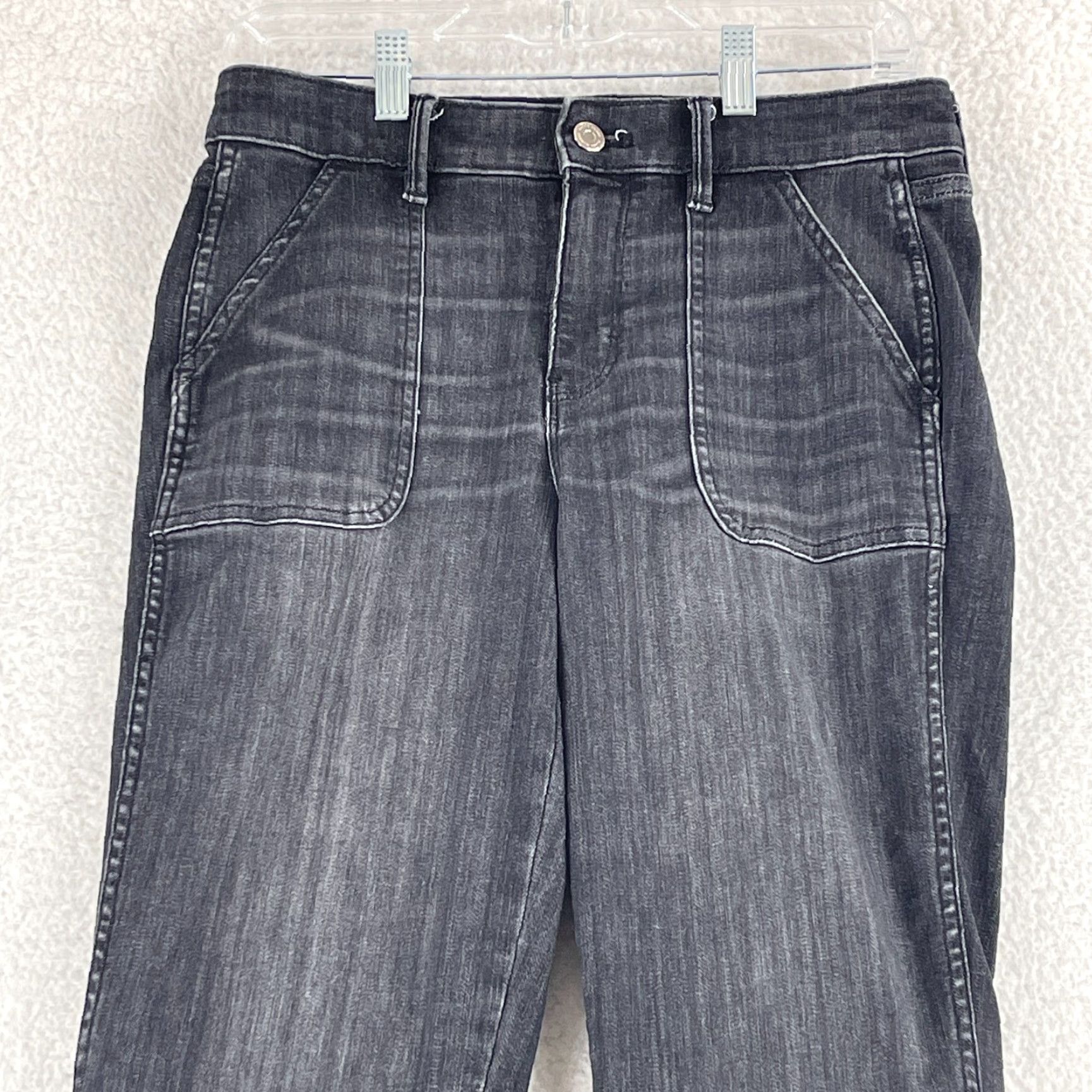 White House Black Market White House Black Market Jeans Straight Crop Womens Size 6 Tall Black Denim Mid-Rise 90s City Preppy Boys Mens Womens Size 28" / US 6 / IT 42 - 2 Thumbnail