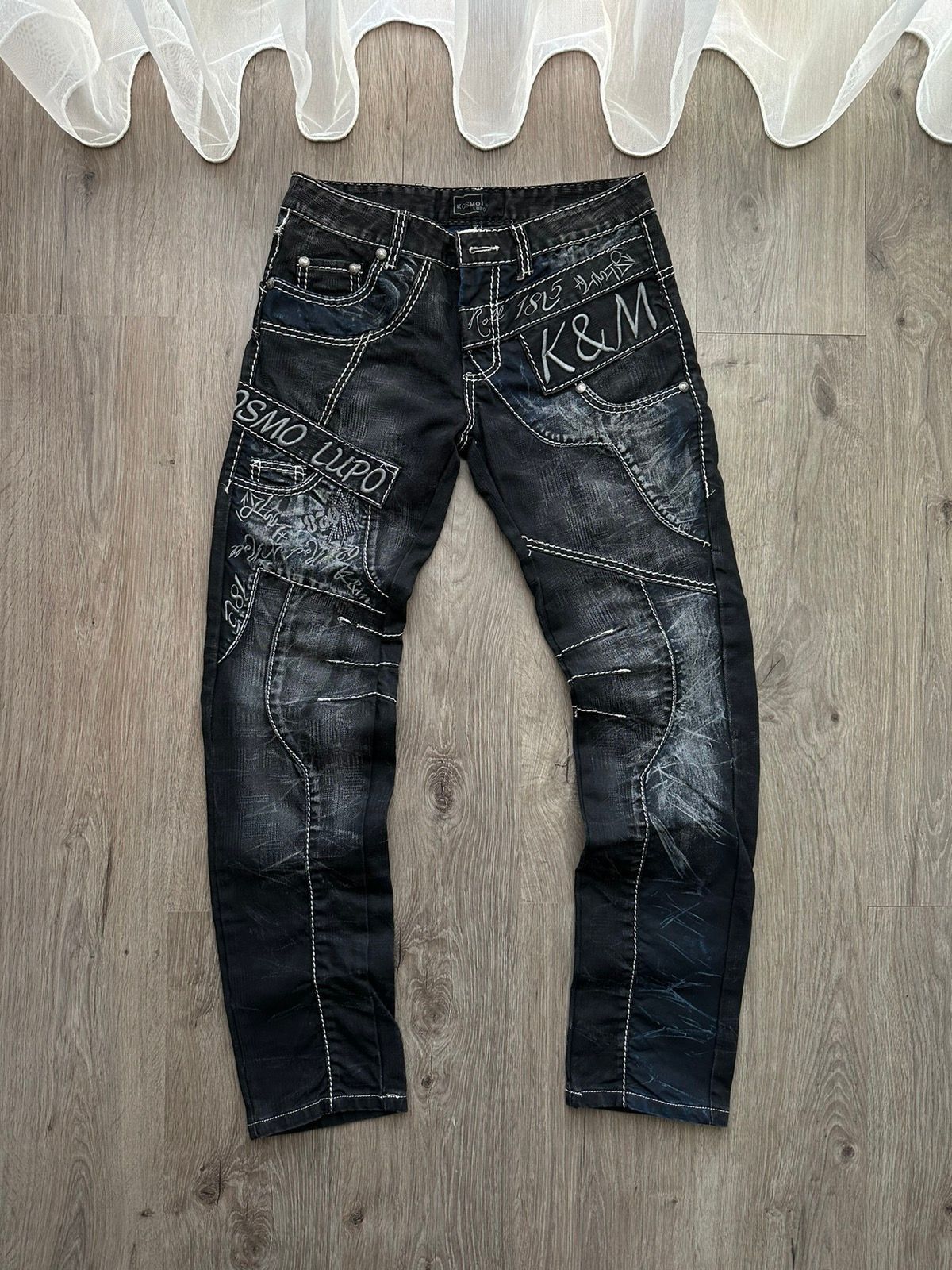 Vintage Japanese Denim Wear Black Junya Watanabe Style Pants