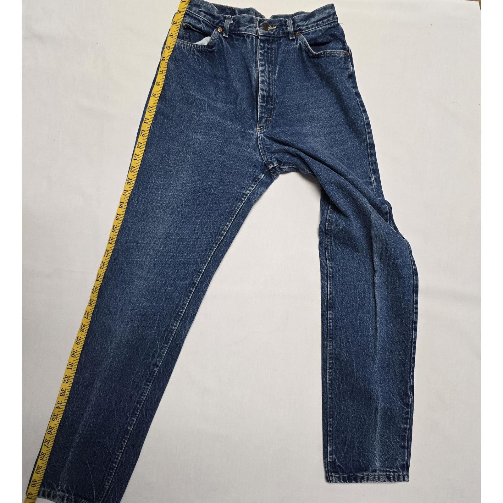 Lee Vintage Lee Jeans Womens 13 M Blue Denim Straight Leg 90s Size 34" / US 12 / IT 48 - 14 Thumbnail