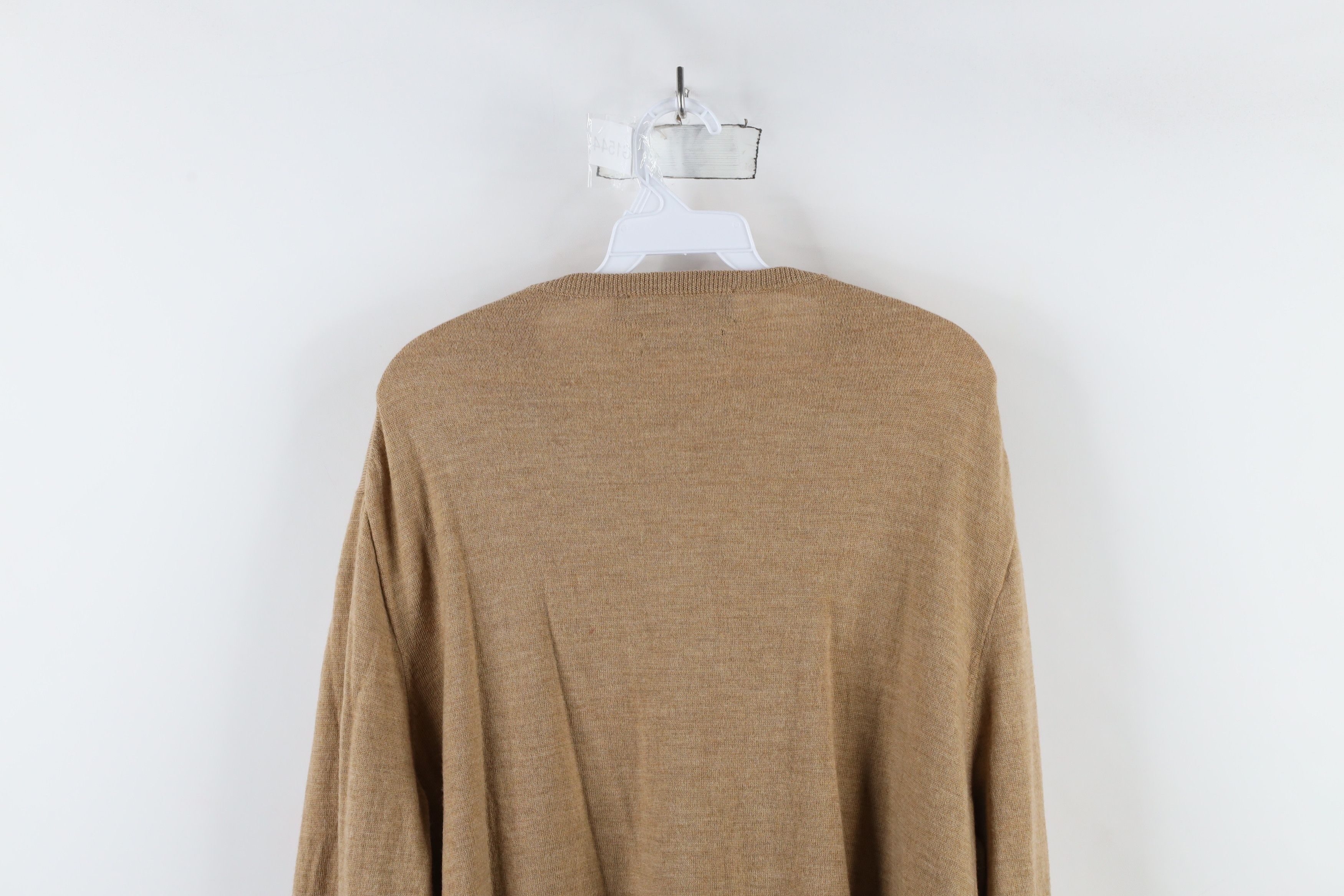 Ralph Lauren × Vintage Vintage 90s Ralph Lauren Wool V-Neck Sweater Heather Brown Size US XL / EU 56 / 4 - 10 Thumbnail