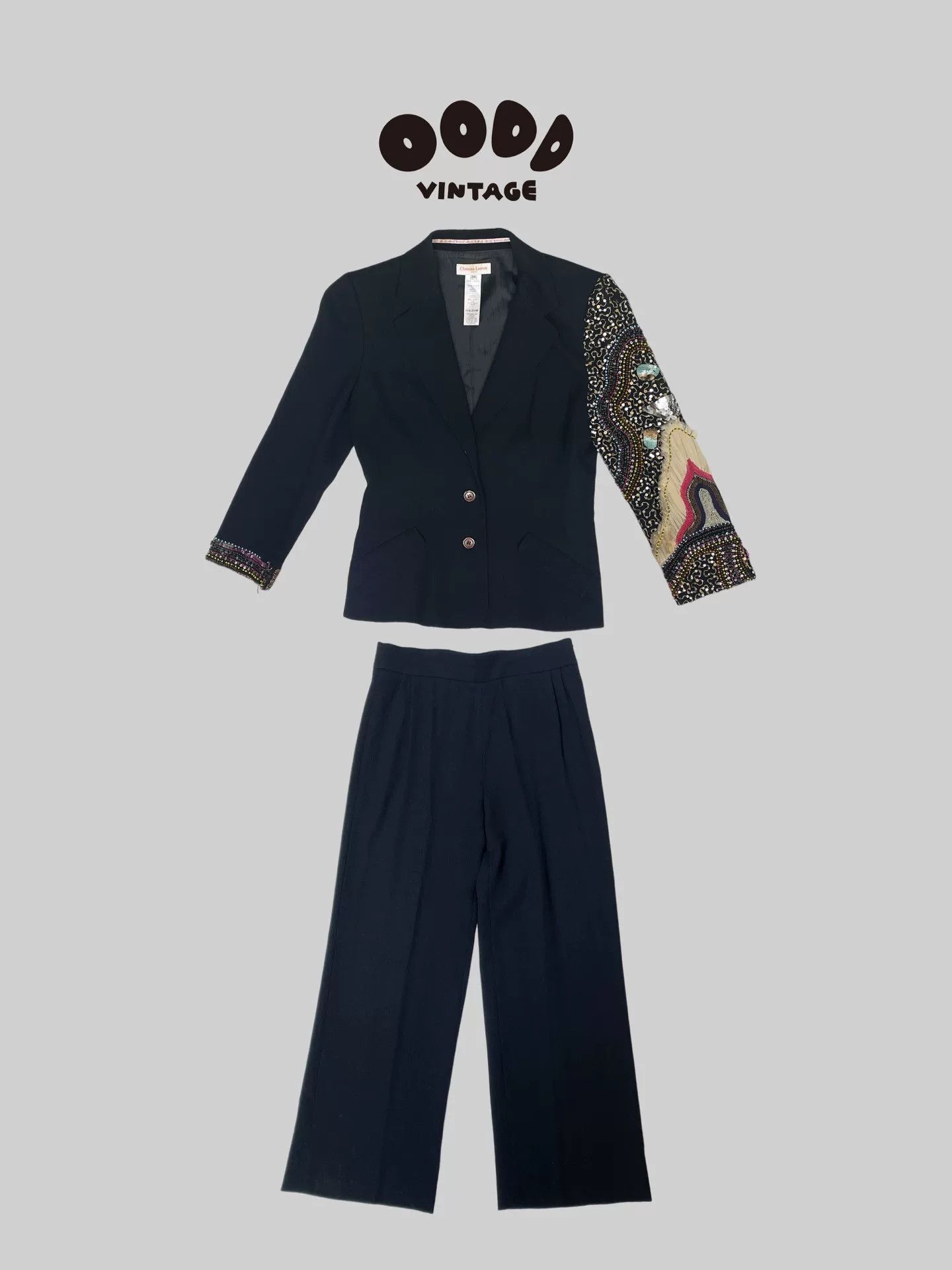 Christian Lacroix Christian Lacroix 90s Beaded Embroidered Suit Size M / US 6-8 / IT 42-44 - 1 Thumbnail