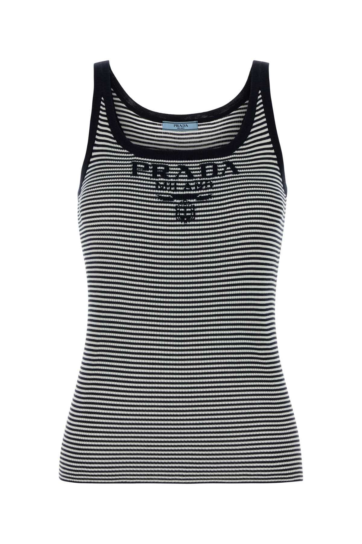 Prada Embroidered Silk Tank Top Size M / US 6-8 / IT 42-44 - 1 Thumbnail