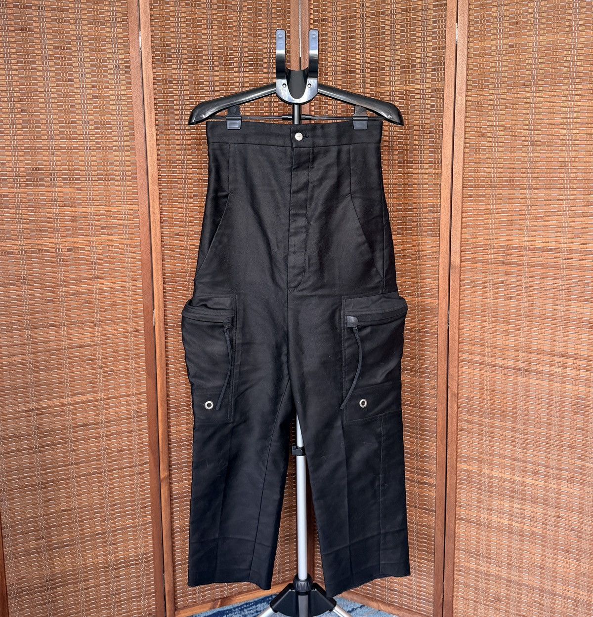 Rick Owens Rick Owens Runway High Waisted Cropped Cargo Pants