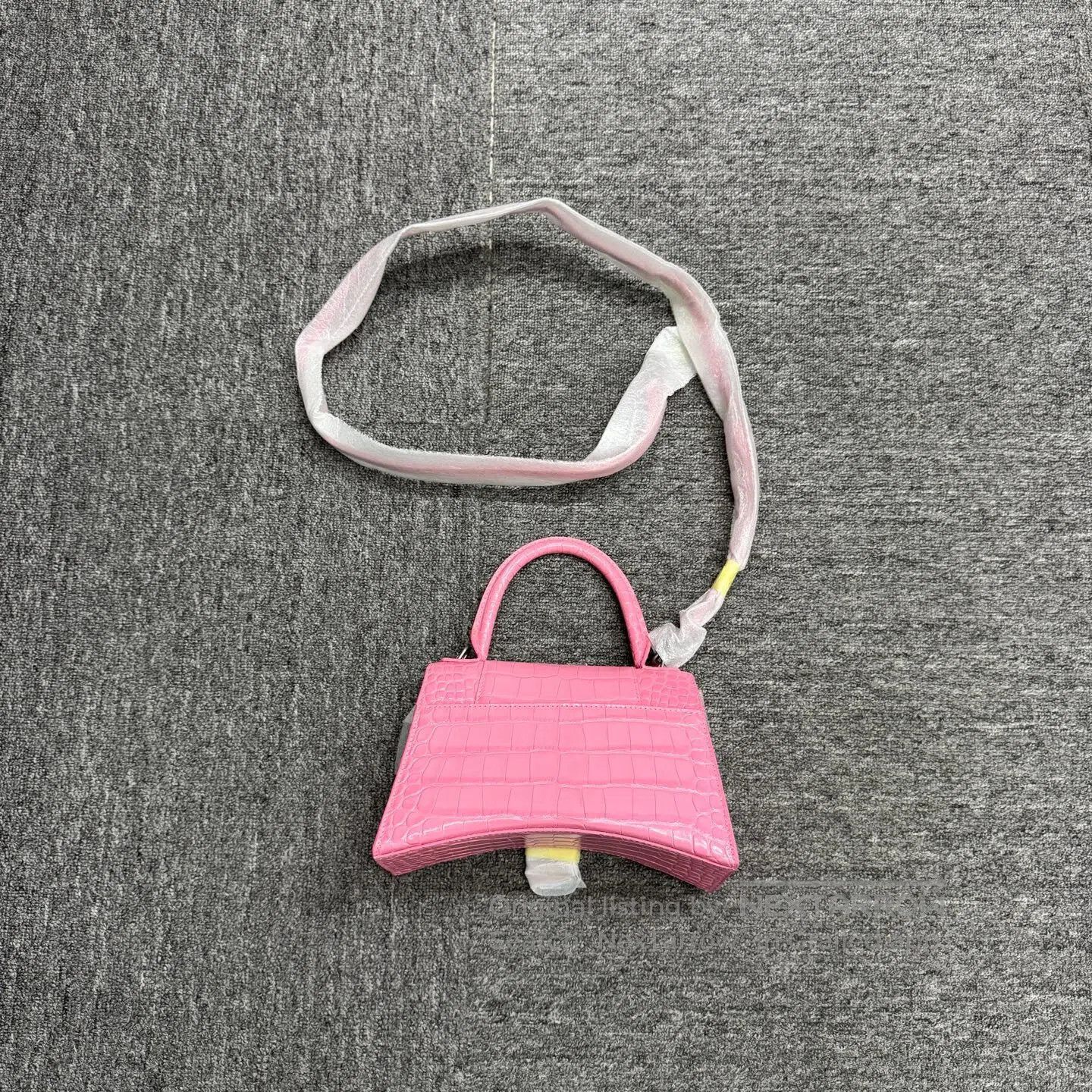 Balenciaga Balenciaga Crocodile-patterned cowhide hourglass bag| Size ONE SIZE - 3 Thumbnail