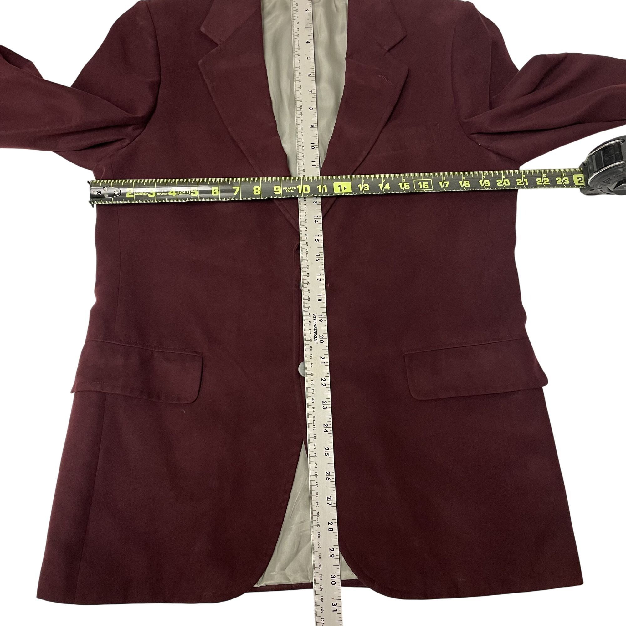 Other Vtg Webbs MAROON Burgundy Sport Coat FEATHER Suede Jacket Size 40R - 8 Thumbnail