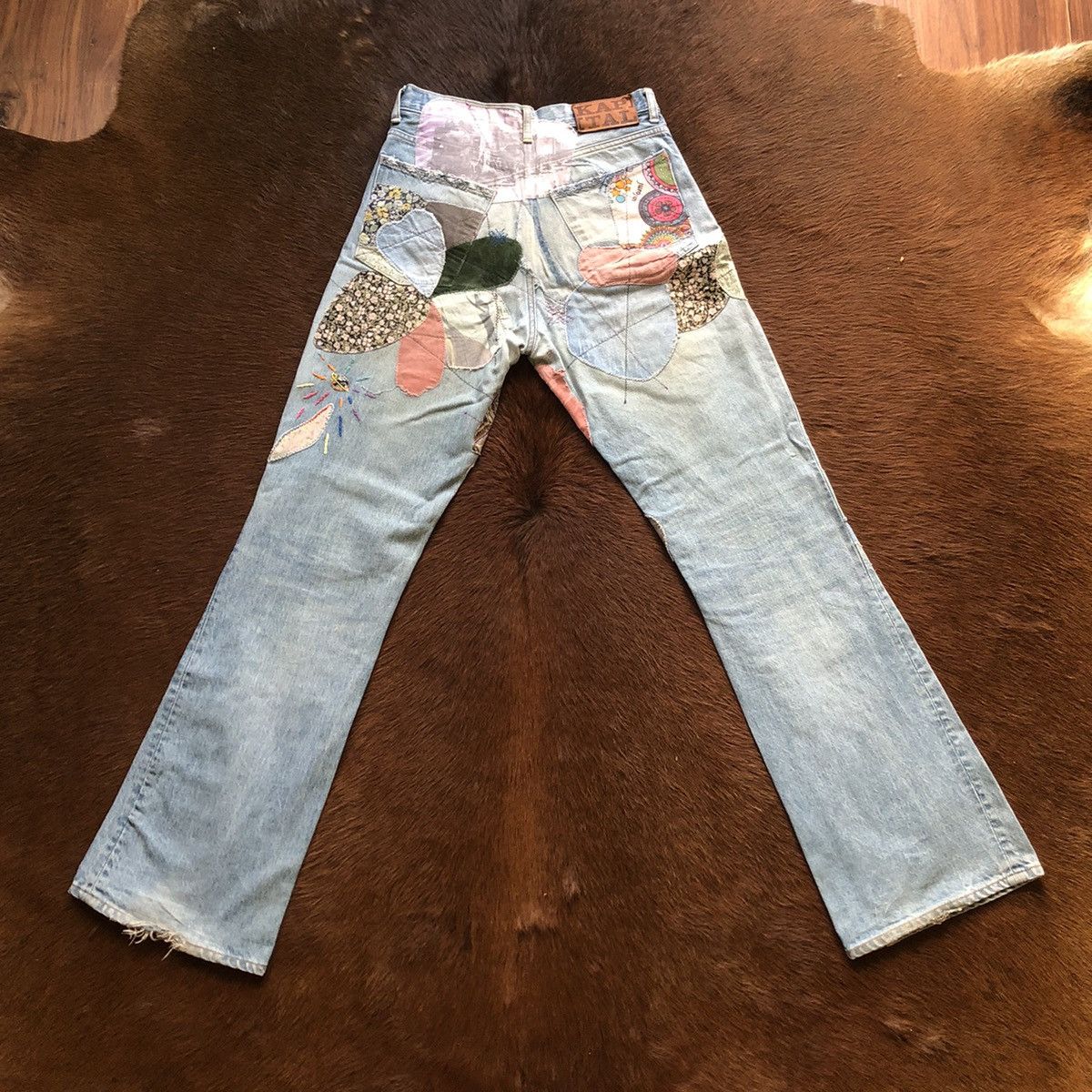 Kapital × Kapital Kountry Kapital Flarestar Happy Patchwork Denim Size US 30 / EU 46 - 2 Thumbnail
