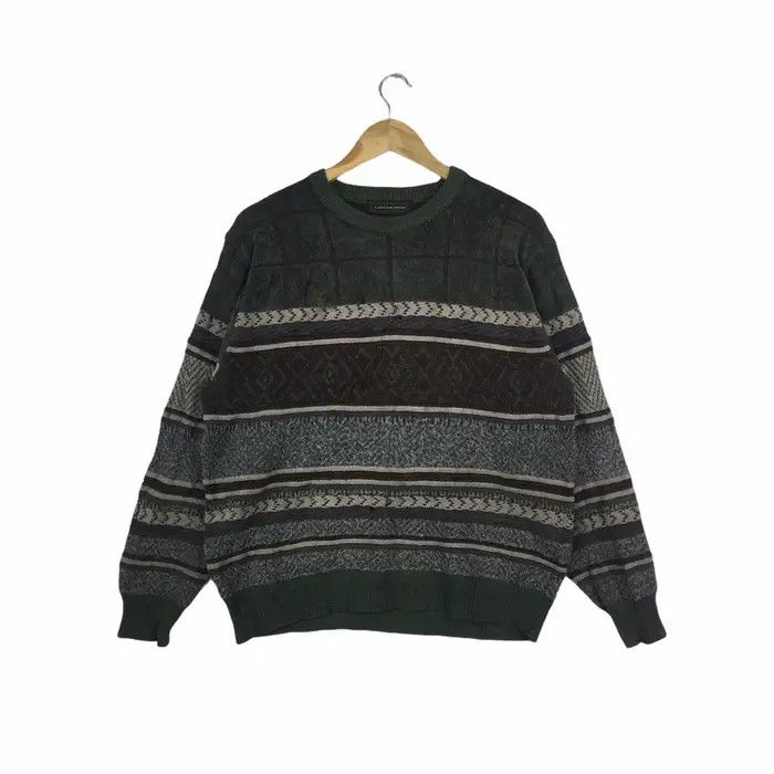 Lindbergh Vintage LINDBERGH JAPAN Aztec Striped Knitwear Sweater Size US L / EU 52-54 / 3 - 1 Thumbnail
