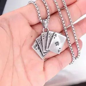 VIBE Playing Card Shape Pendant Necklace Size ONE SIZE - 3 Thumbnail