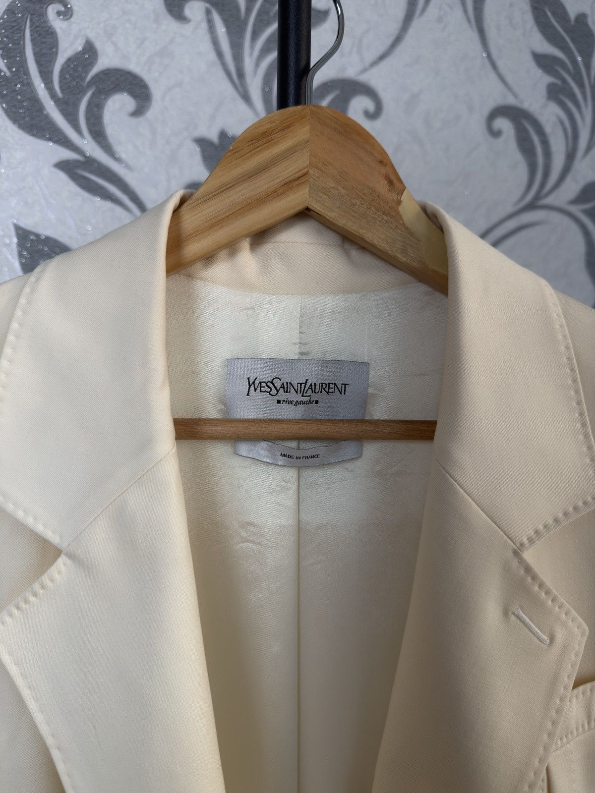 Yves Saint Laurent YVES SAINT LAURENT RIVE GAUCHE BEIGE BLAZER JACKET LANA WOOL Size M / US 6-8 / IT 42-44 - 17 Thumbnail