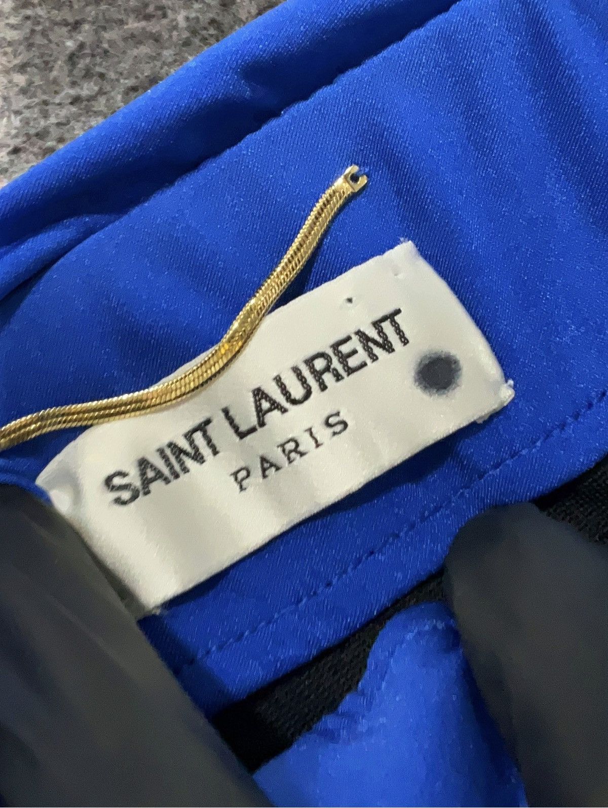 Saint Laurent Paris Saint Laurent 2022 Strapless Blue Jumpsuit US4/FR36 Size 27" / US 4 / IT 40 - 10 Thumbnail