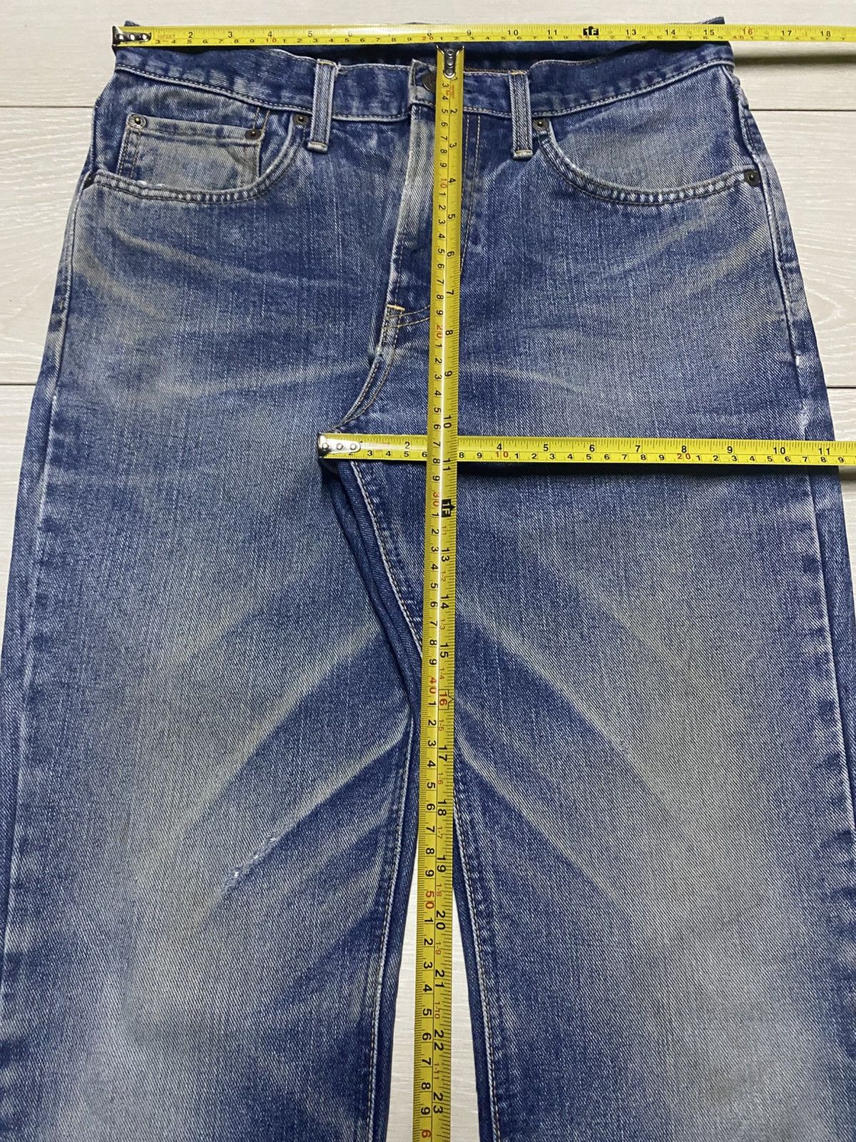 Japanese Brand Vintage Japanese Edwin 402Mud Wash Distressed Jeans Size US 30 / EU 46 - 12 Thumbnail
