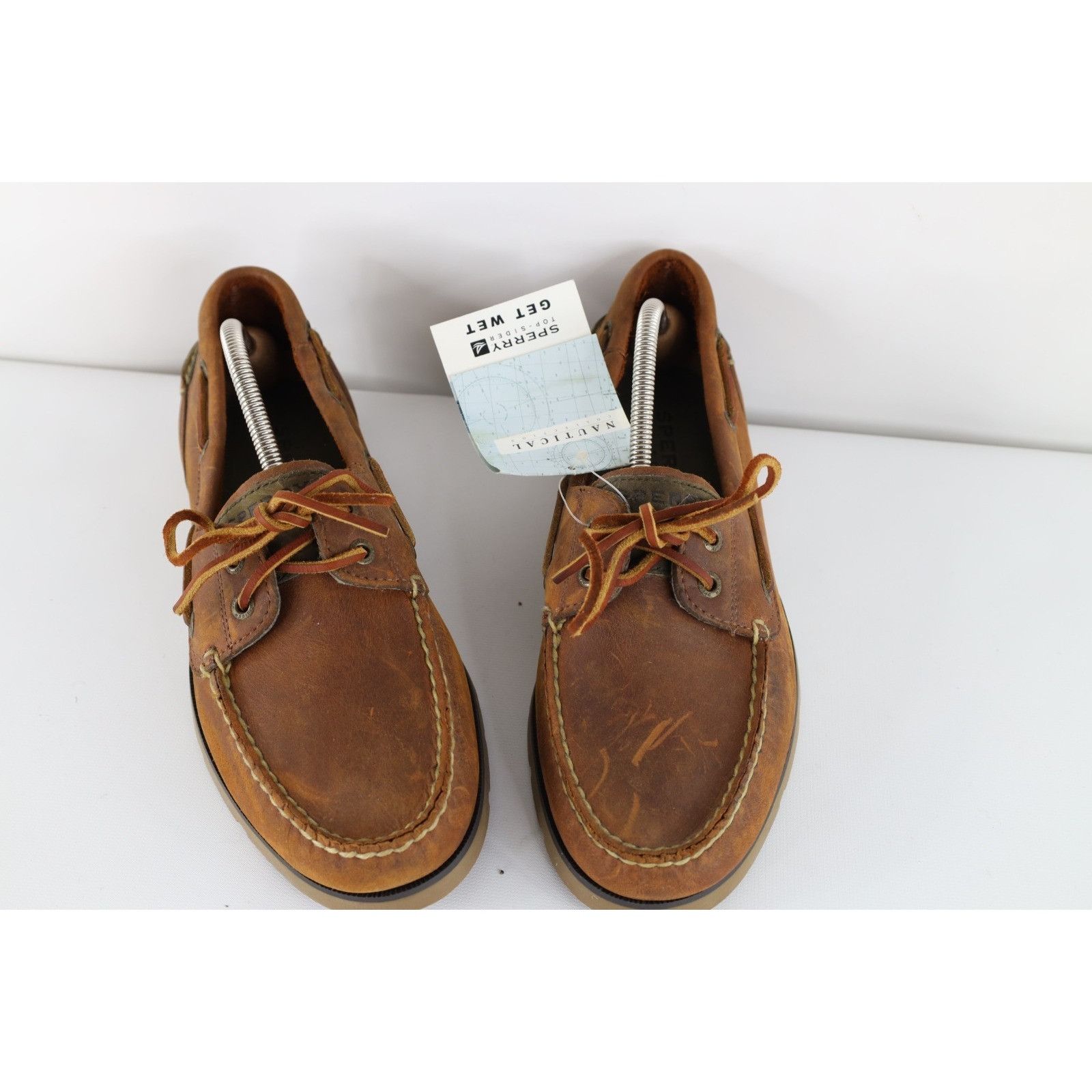 Sperry Deadstock Vintage Sperry Top Sider Leather Boat Shoes Size US 9.5 / EU 42-43 - 2 Thumbnail