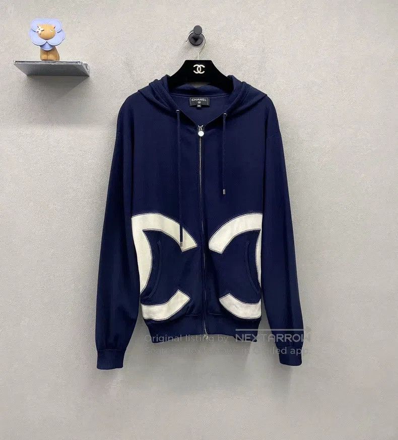 Chanel Chanel Dark blue double c big logo jacket Size XS / US 0-2 / IT 36-38 - 1 Thumbnail