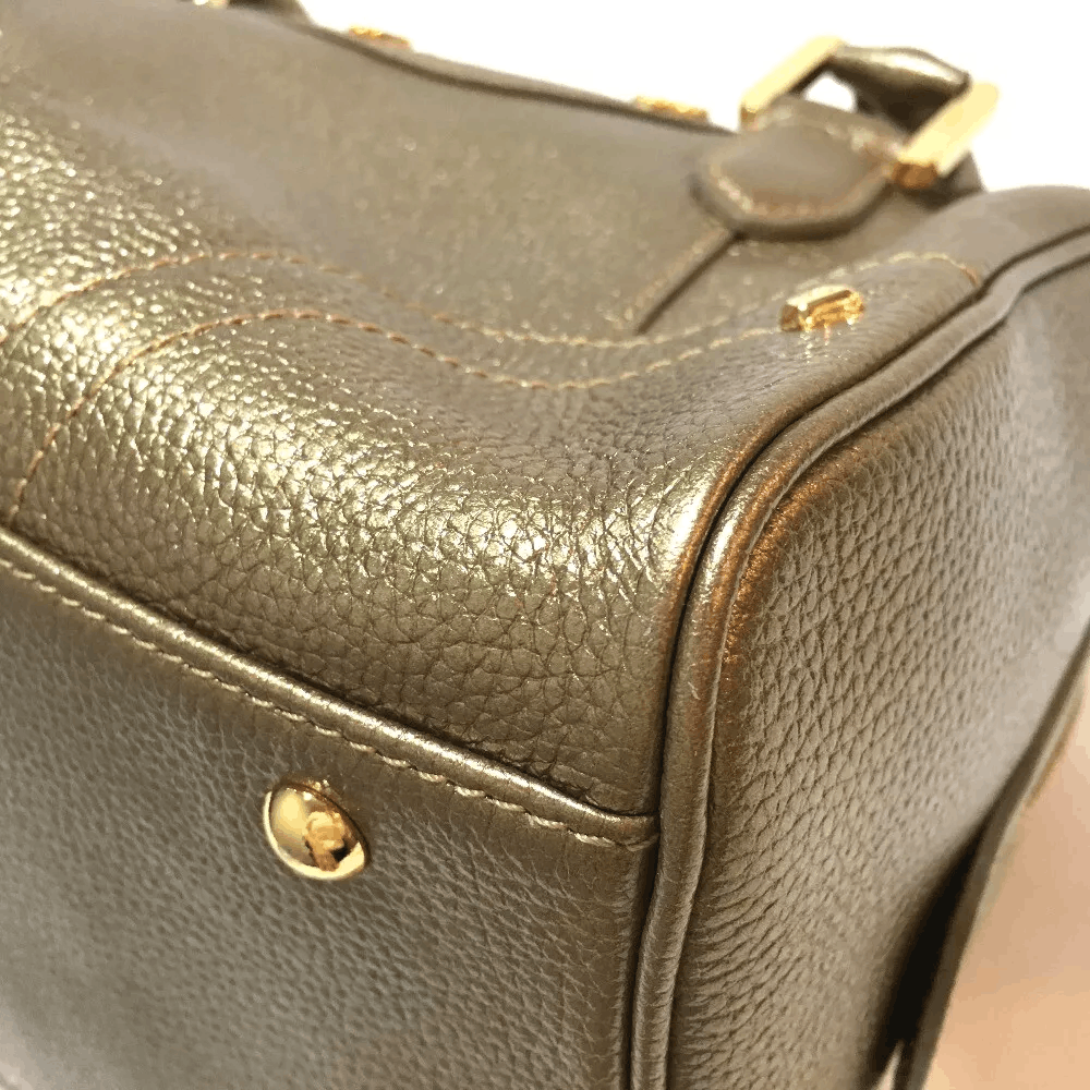 MCM MCM Logo Studs Mini Duffle Bag Hand Bag Gold Size ONE SIZE - 5 Thumbnail