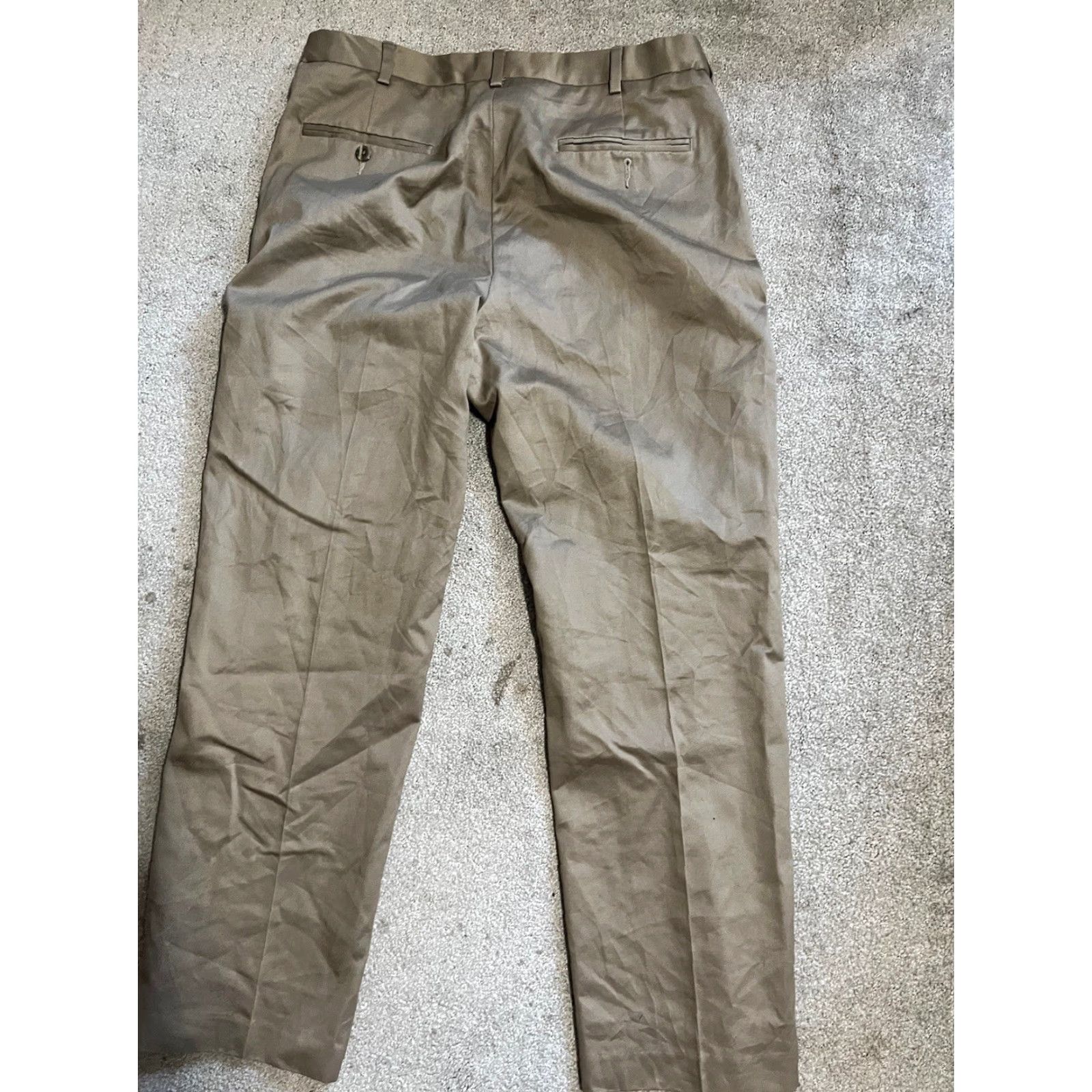 Perry Ellis Perry Ellis Men’s Chino Pants Brown Cotton Flat Front 34x30 Solid Pants Mens Brown Chino Flat Front Slim Straight 34-30 Vintage No Size US 34 / EU 50 - 3 Thumbnail