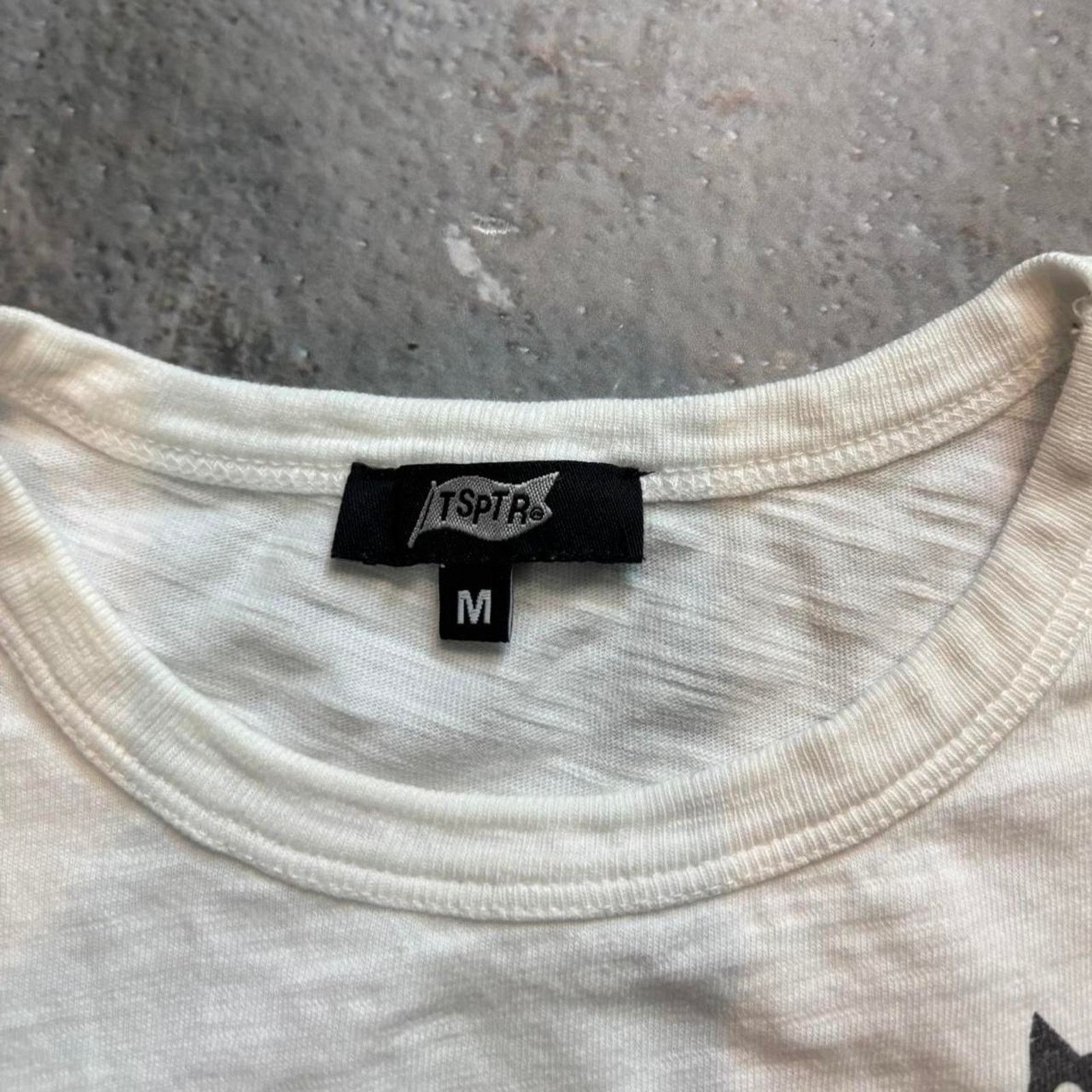 Japanese Brand White Slub Cotton Blank T Shirt! TSPTR Made in Japan. Medium Size US M / EU 48-50 / 2 - 7 Thumbnail