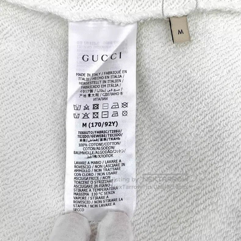 Gucci Gucci White logo letter print cotton round-neck long-sleev Size US M / EU 48-50 / 2 - 6 Thumbnail