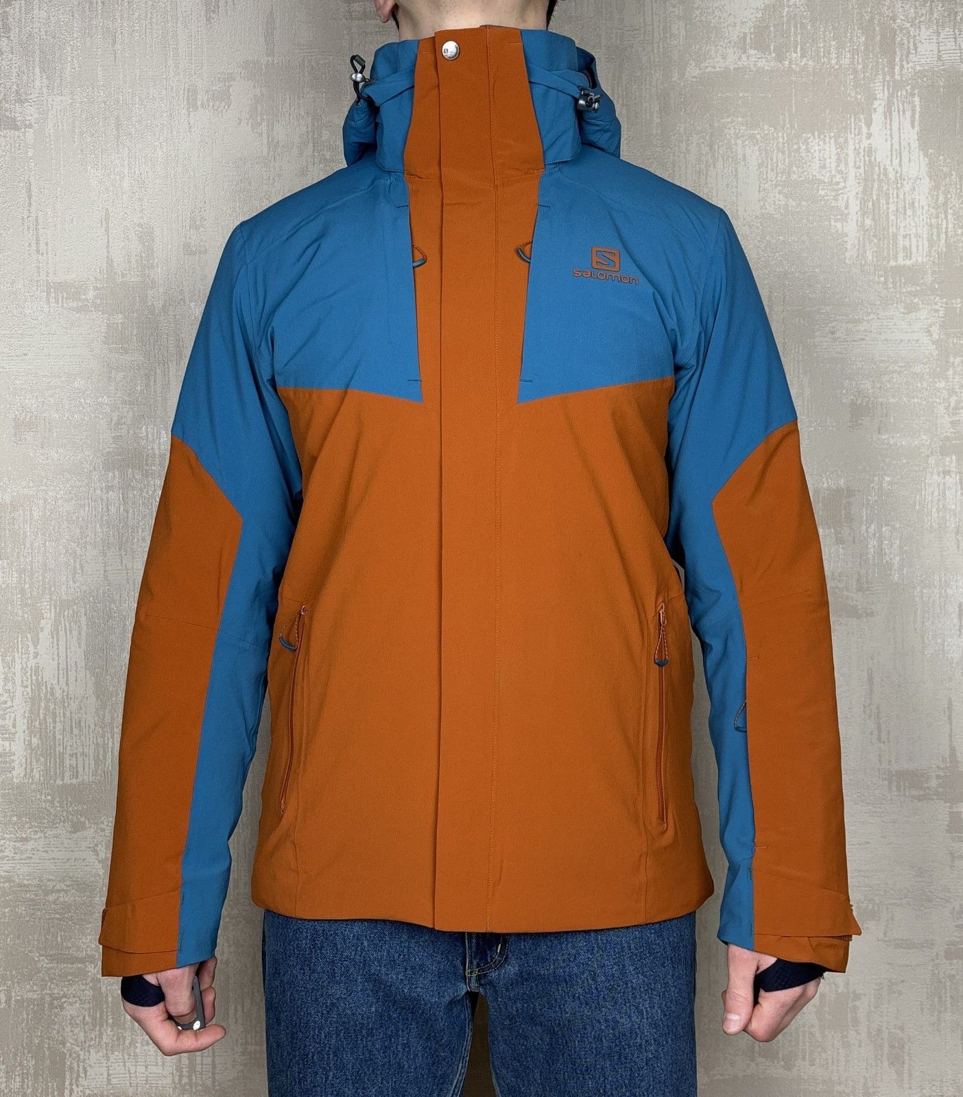 Salomon Salomon Icerocket Ski Jacket Orange/Blue Size US M / EU 48-50 / 2 - 2 Thumbnail