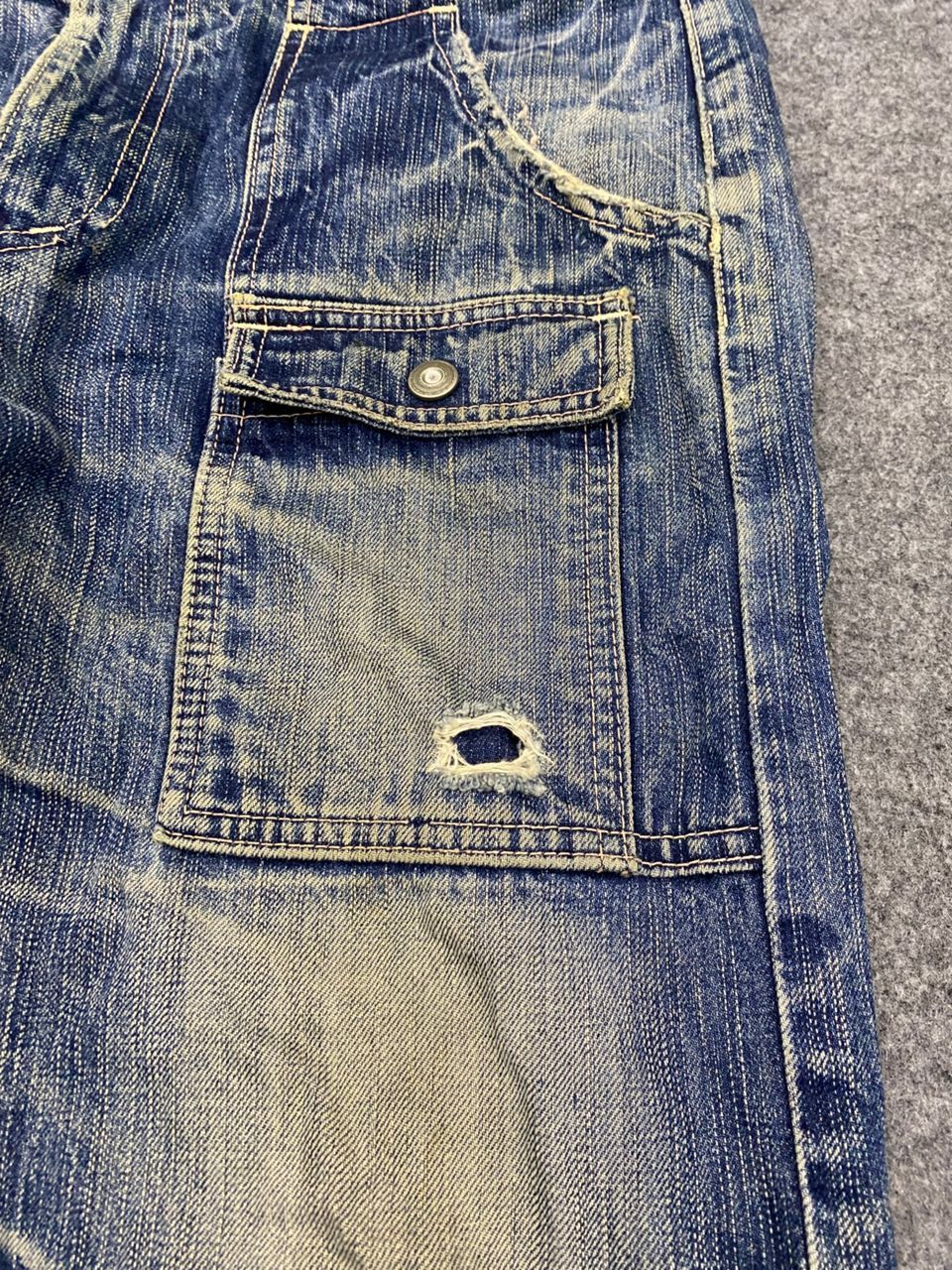 Japanese Brand 💥Vintage Johnbull Kojima Bushpant Distressed Denim Size US 34 / EU 50 - 10 Thumbnail