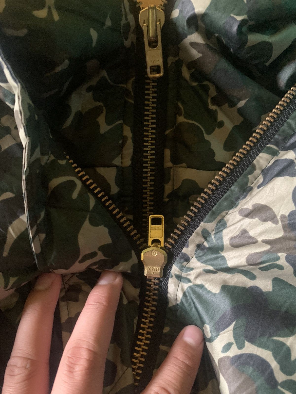 Evisu × Japanese Brand Evisu Genes Camouflage Dual Full-zip Puffer Jacket Size US L / EU 52-54 / 3 - 11 Thumbnail
