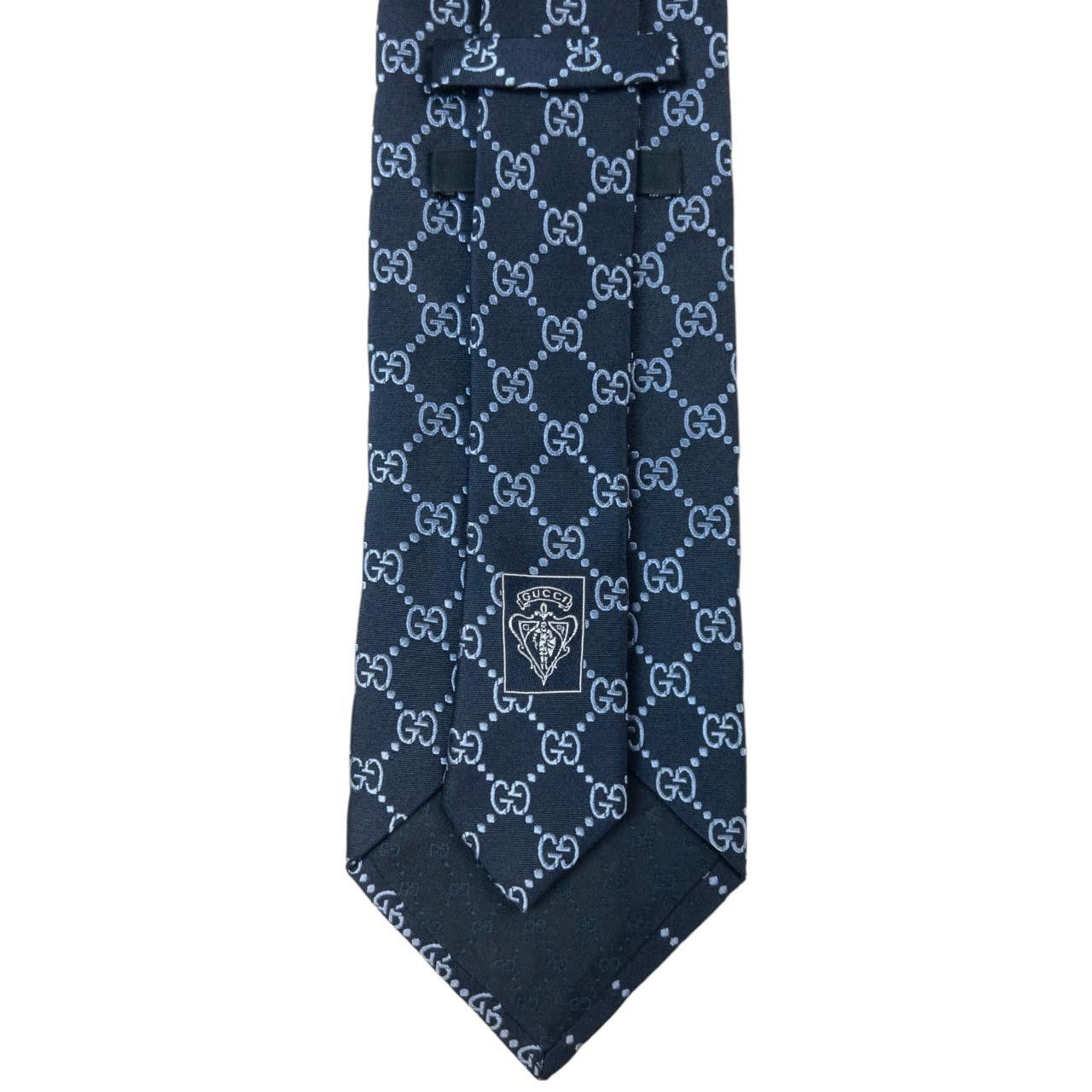 Gucci Vintage Gucci Silk Monogram Tie Size ONE SIZE - 5 Thumbnail
