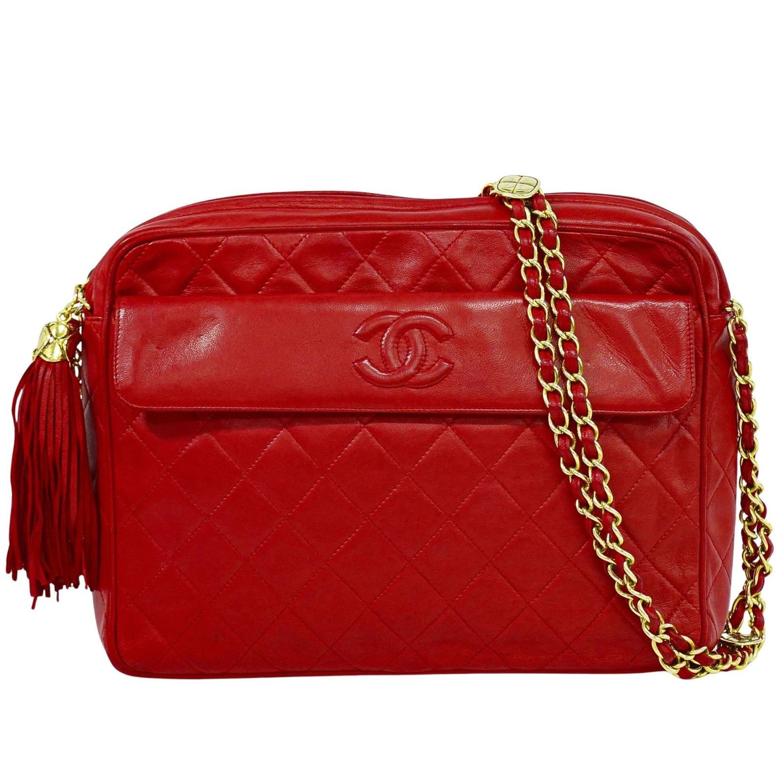 Chanel Chanel Vintage Front Pocket Camera Shoulder Bag Leather Size ONE SIZE - 1 Thumbnail
