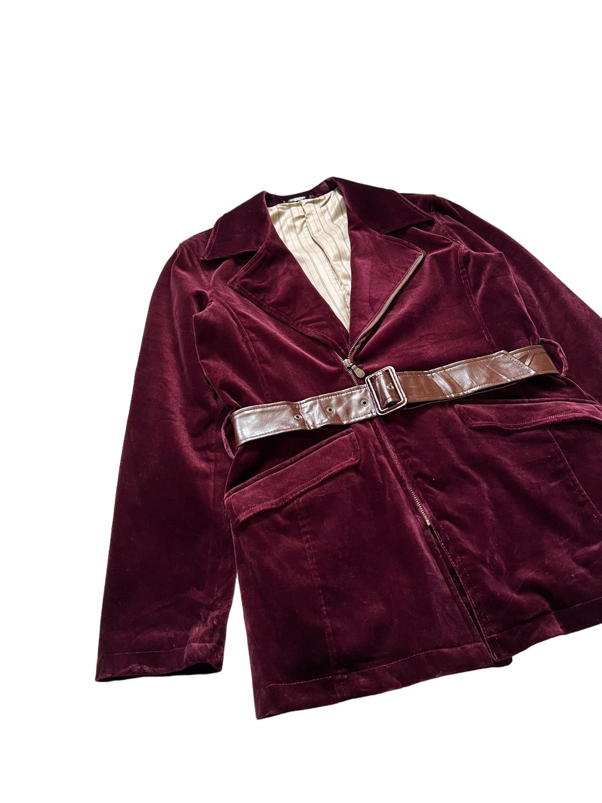 Tornado Mart 1990 Tornado Mart Double Collar Velvet Zipper Jacket Size US M / EU 48-50 / 2 - 4 Thumbnail