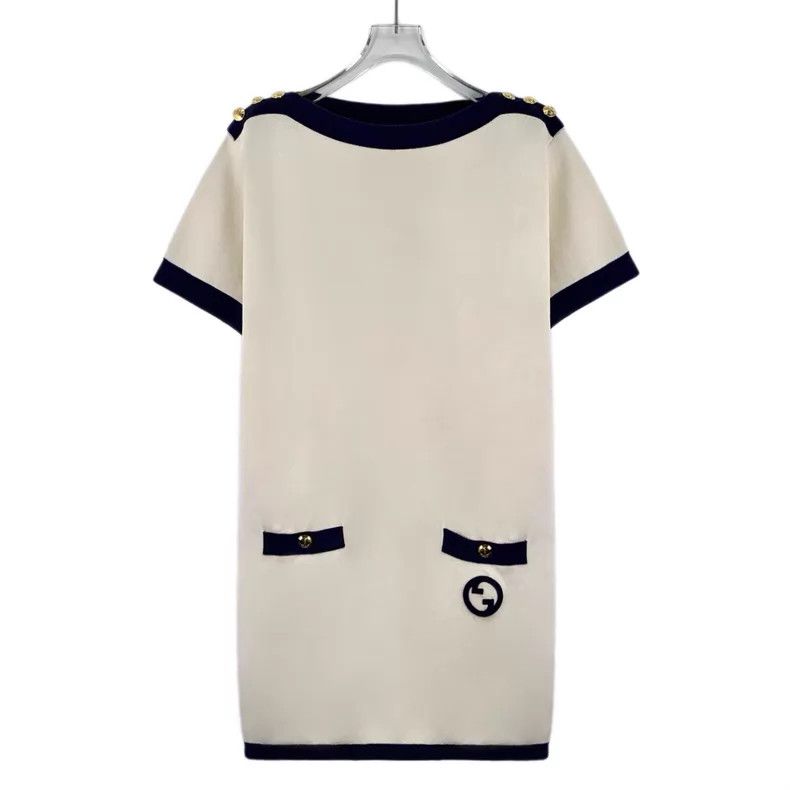 Gucci Gucci 23 colour-blocked double G logo embroidery cotton sh Size XS / US 0-2 / IT 36-38 - 1 Thumbnail
