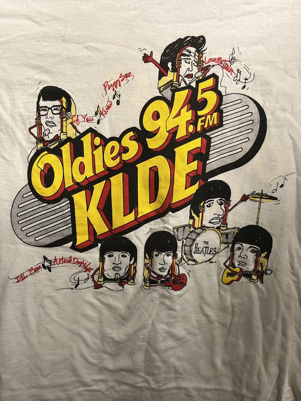 Fruit Of The Loom VTG Radio Art T-shirt Oldies 94.5 FM KLDE The Beatles Tee XL Size US XL / EU 56 / 4 - 4 Thumbnail