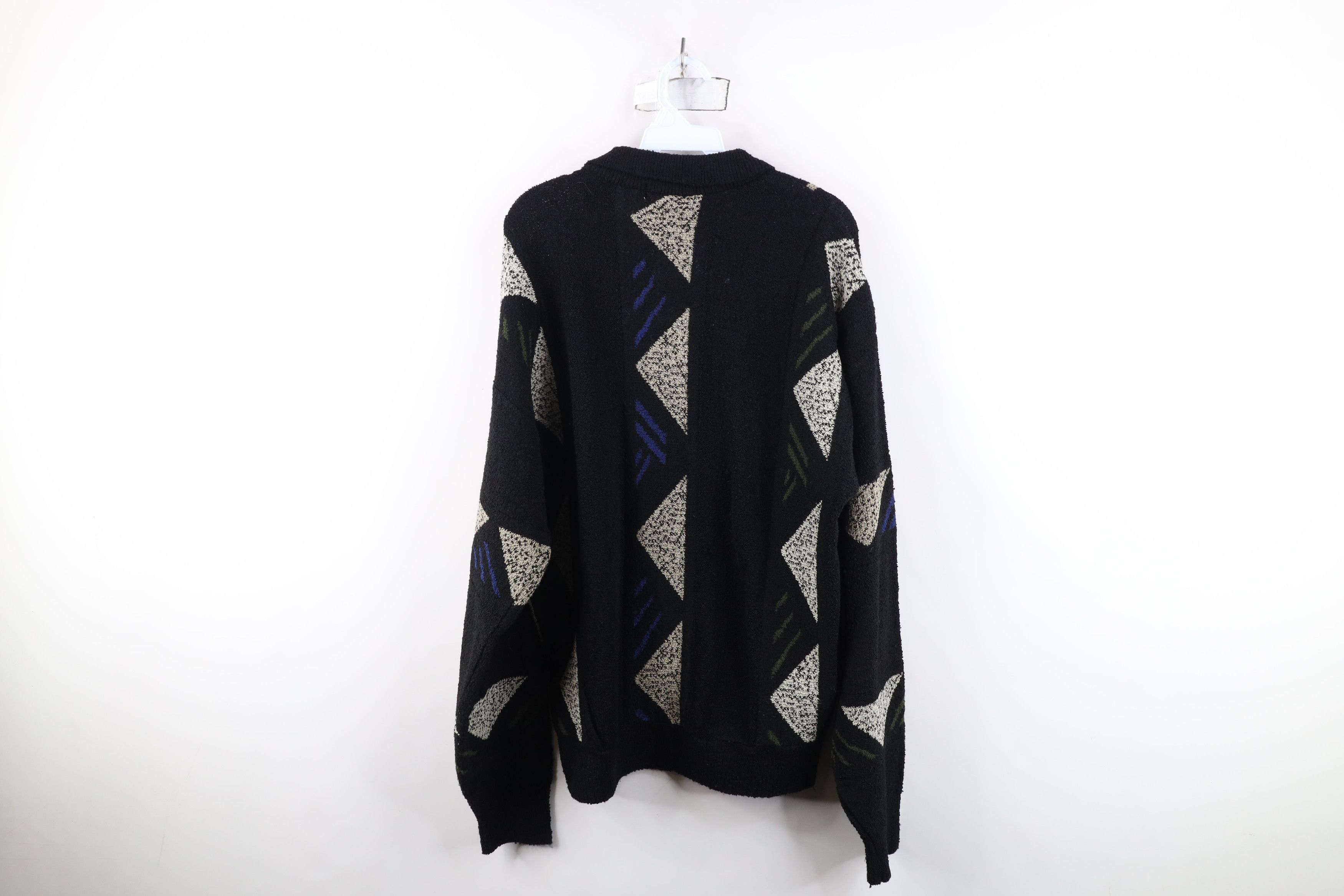 Vintage Vintage 90s Streetwear Terry Cloth Knit Collared Sweater Size US M / EU 48-50 / 2 - 12 Thumbnail