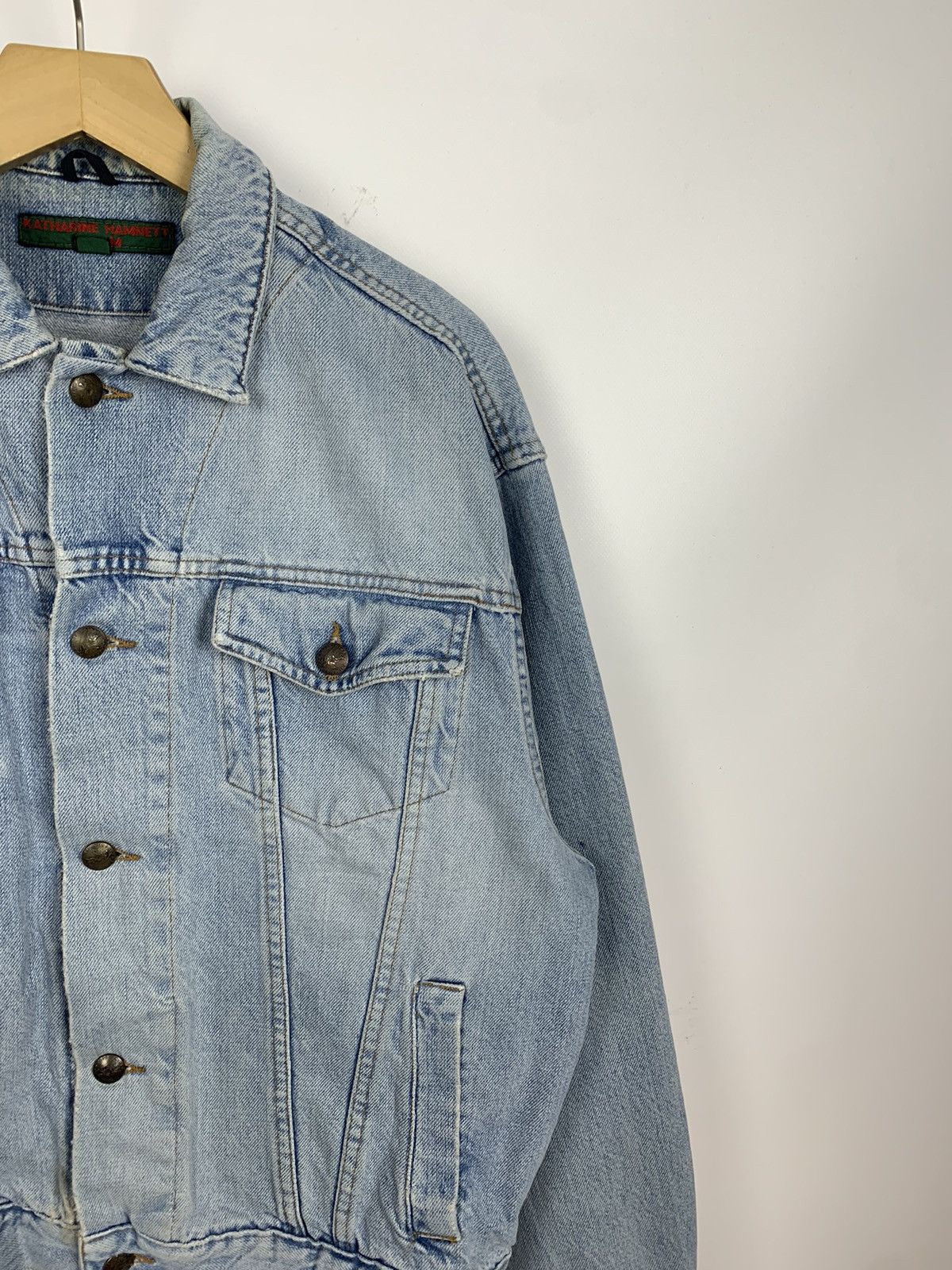 Katharine Hamnett London Vintage Katharine Hamnett London Denim Trucker Jacket Blue Size US M / EU 48-50 / 2 - 5 Thumbnail