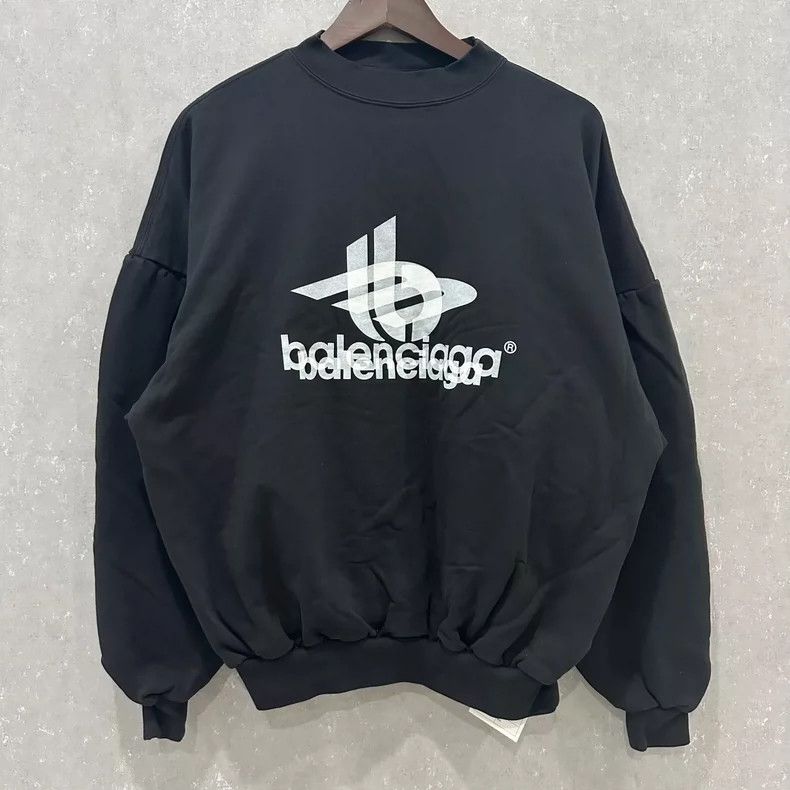 Balenciaga Balenciaga Black Phantom Pullover Long Sleeve Sweatshirt Size US M / EU 48-50 / 2 - 1 Thumbnail