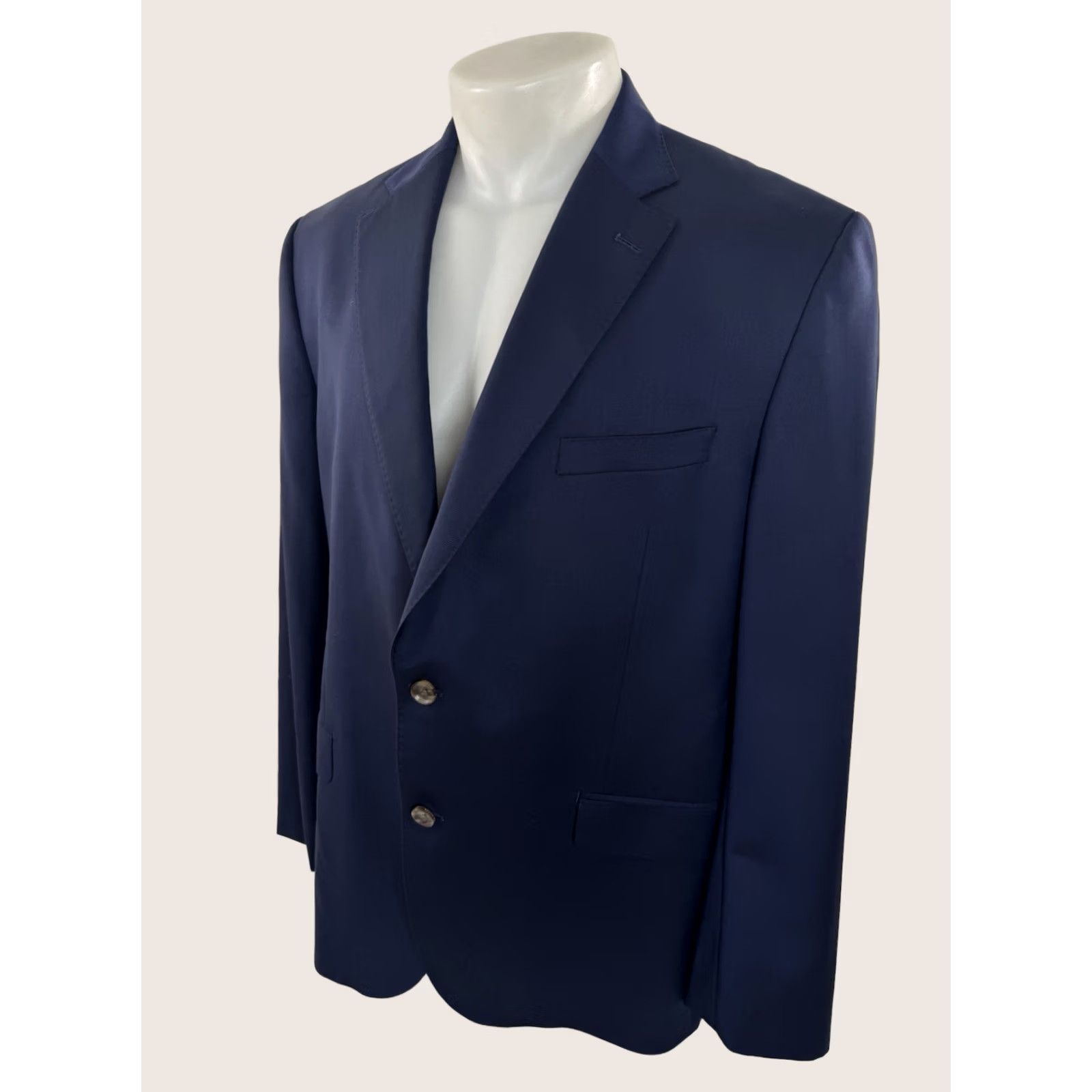 Jack Victor JACK VICTOR Blazer Wool Navy 46 R EXCELLENT - 1913 WOOL Vitale Barberis Canonico - Blazer Jacket Mens Size 46R - 1 Thumbnail