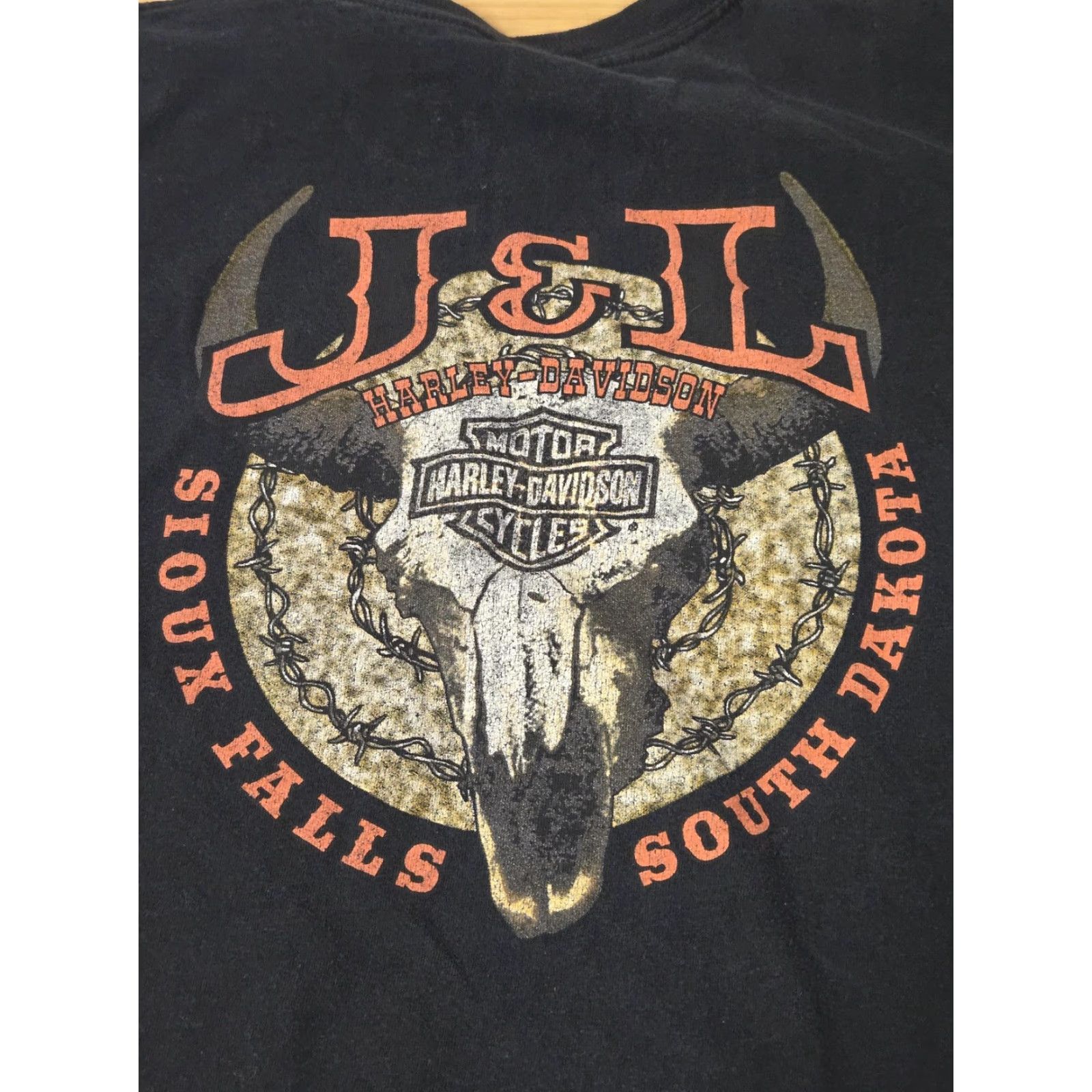 Harley Davidson VINTAGE Harley-Davidson Shirt Mens Large Black J&L Sioux Falls South Dakota Motorcycle Tee Size US L / EU 52-54 / 3 - 5 Thumbnail